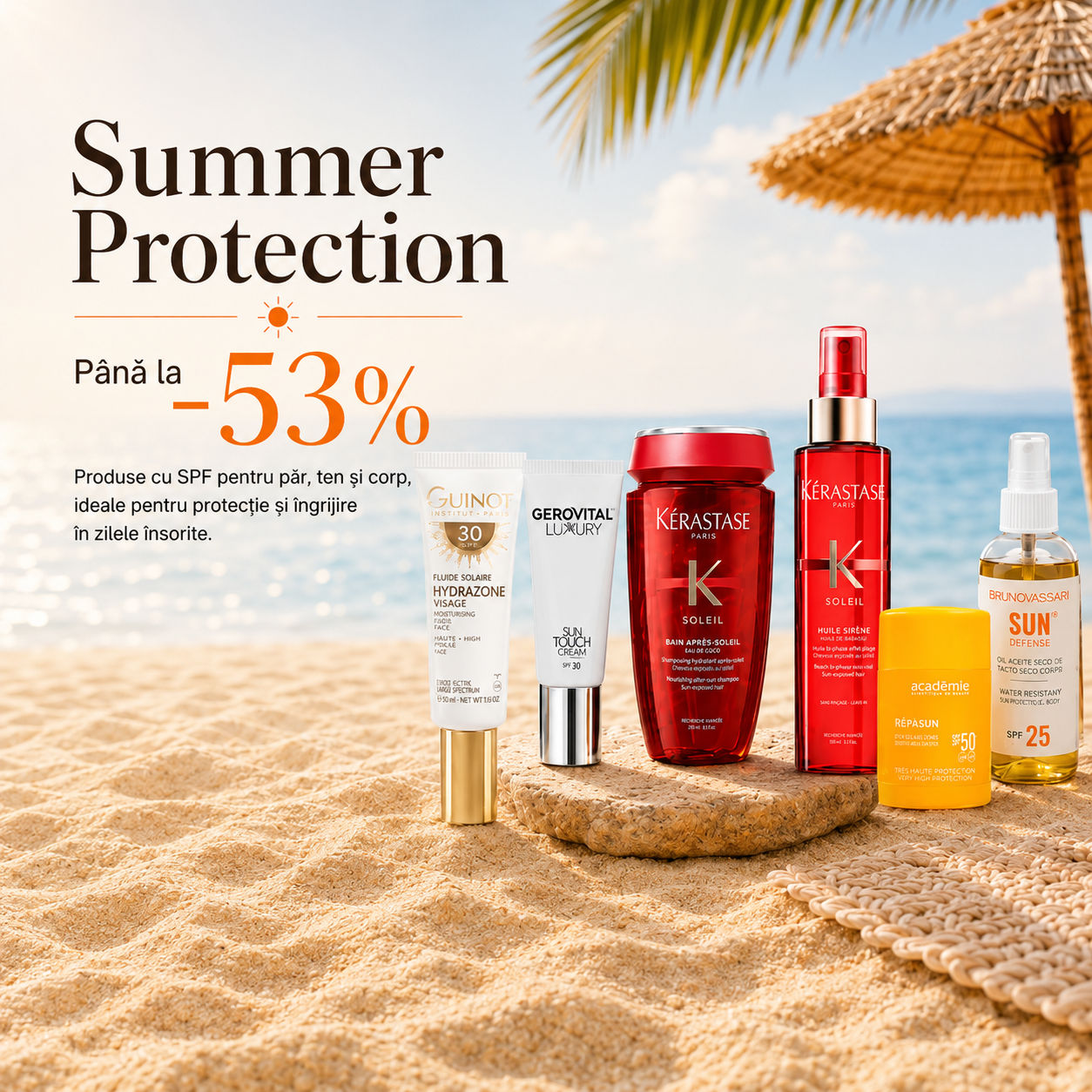 Summer Protection: reduceri de până la 53% la produsele solare