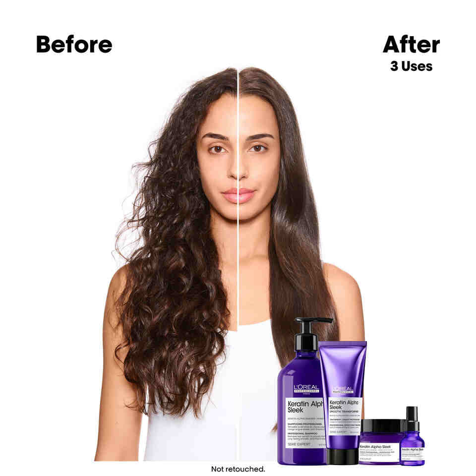 Sampon profesional pentru par matasos L’Oreal Professionnel Serie Expert Keratin Alpha Sleek 500 ml