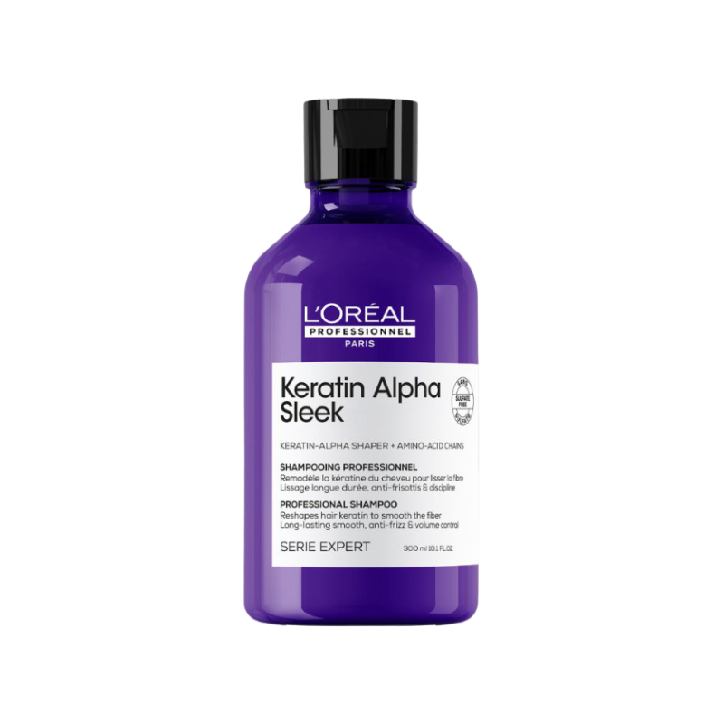 Sampon profesional pentru par matasos L’Oreal Professionnel Serie Expert Keratin Alpha Sleek 300ml