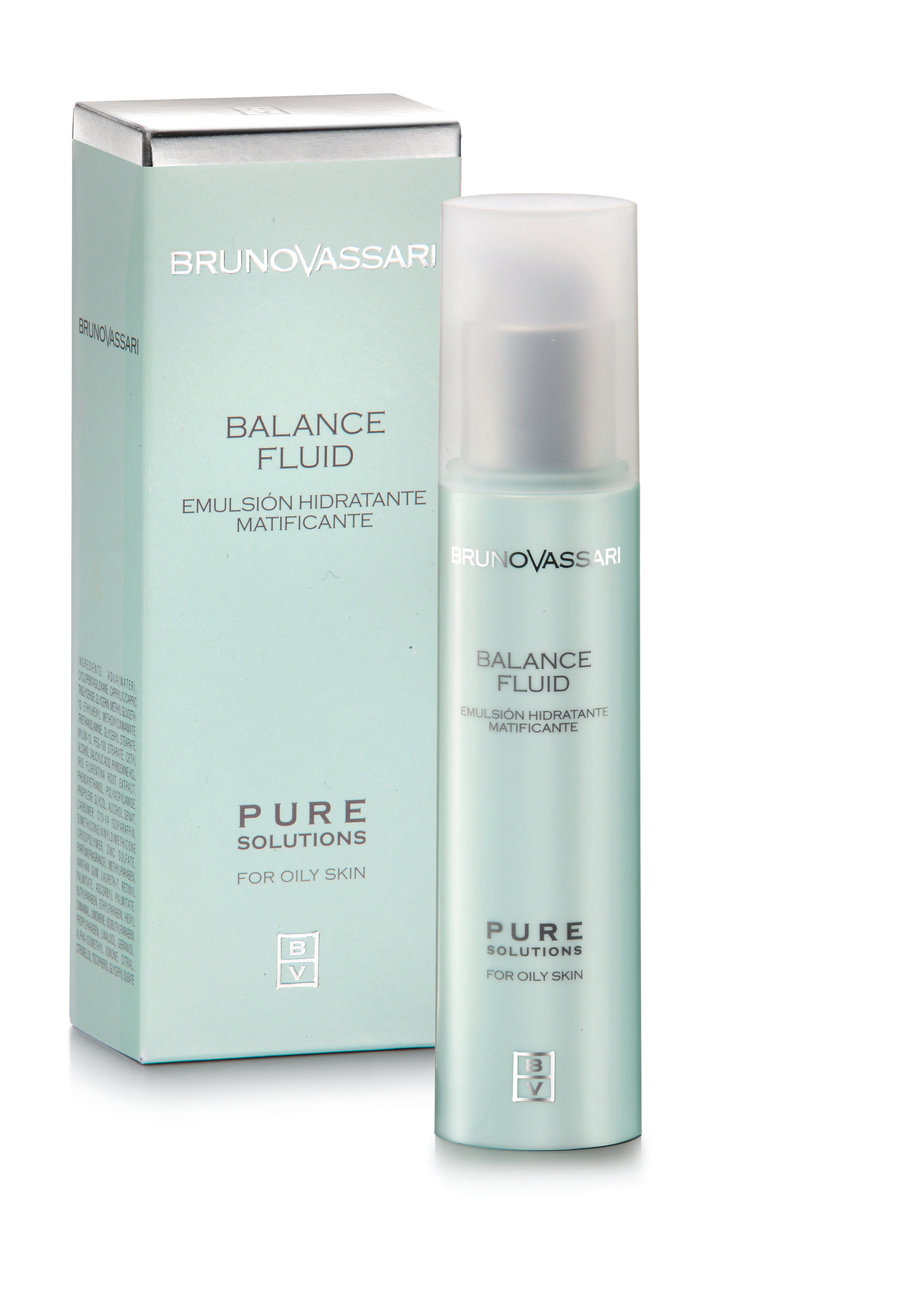 Emulsie Matifianta si Hidratanta pentru Ten Gras/Uleios Bruno Vassari Balance Fluid Pure Solution 50ml