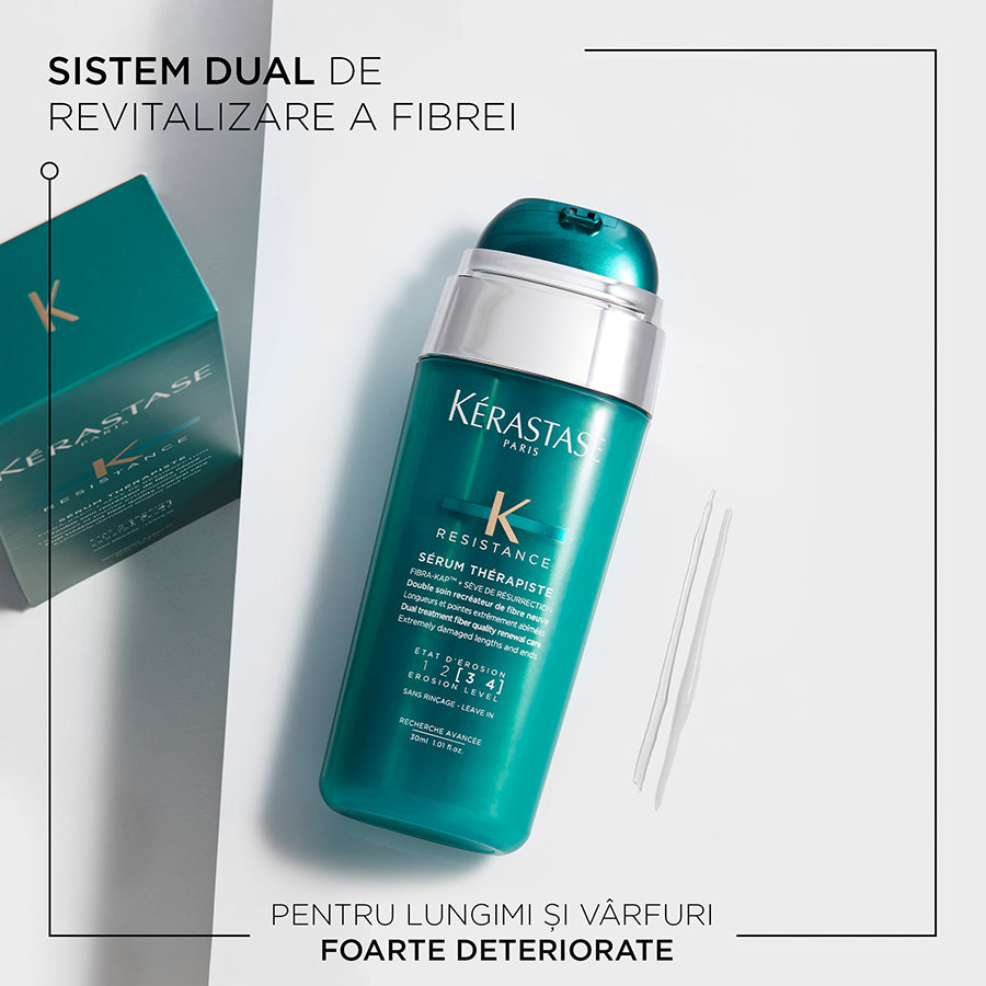 Serum tratament pentru refacerea fibrei Dual Kerastase Resistance Serum Therapiste 30ml