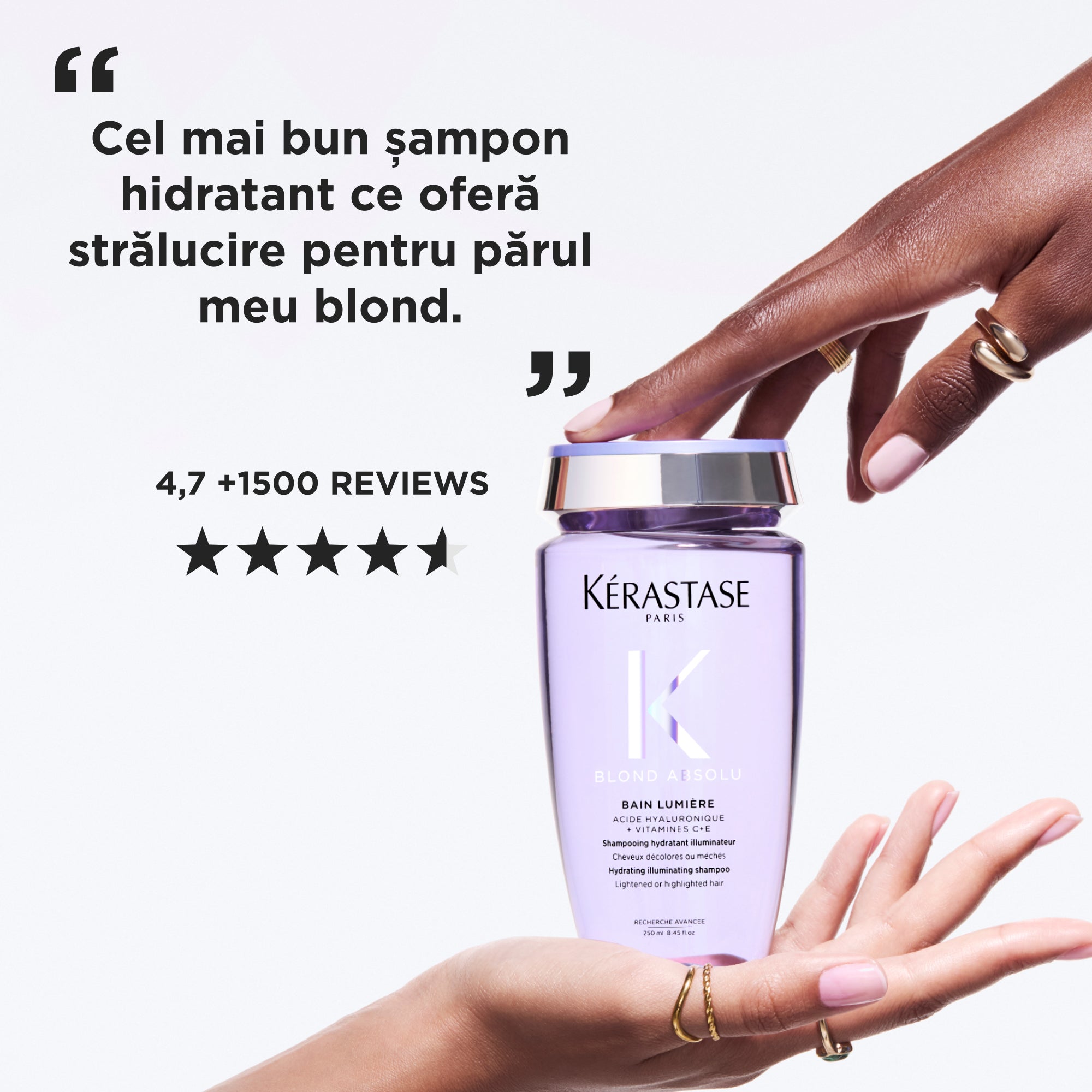 Sampon hidratant iluminator pentru par blond Kerastase Blond Absolu Bain Lumiere  250ml