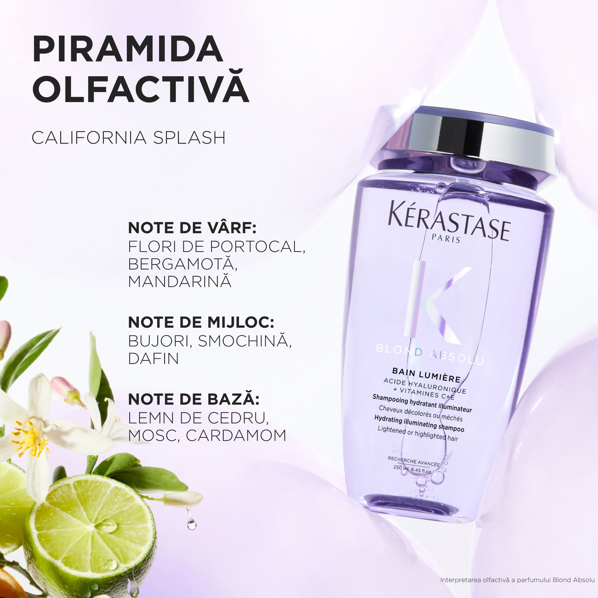 Sampon hidratant iluminator pentru par blond Kerastase Blond Absolu Bain Lumiere  250ml