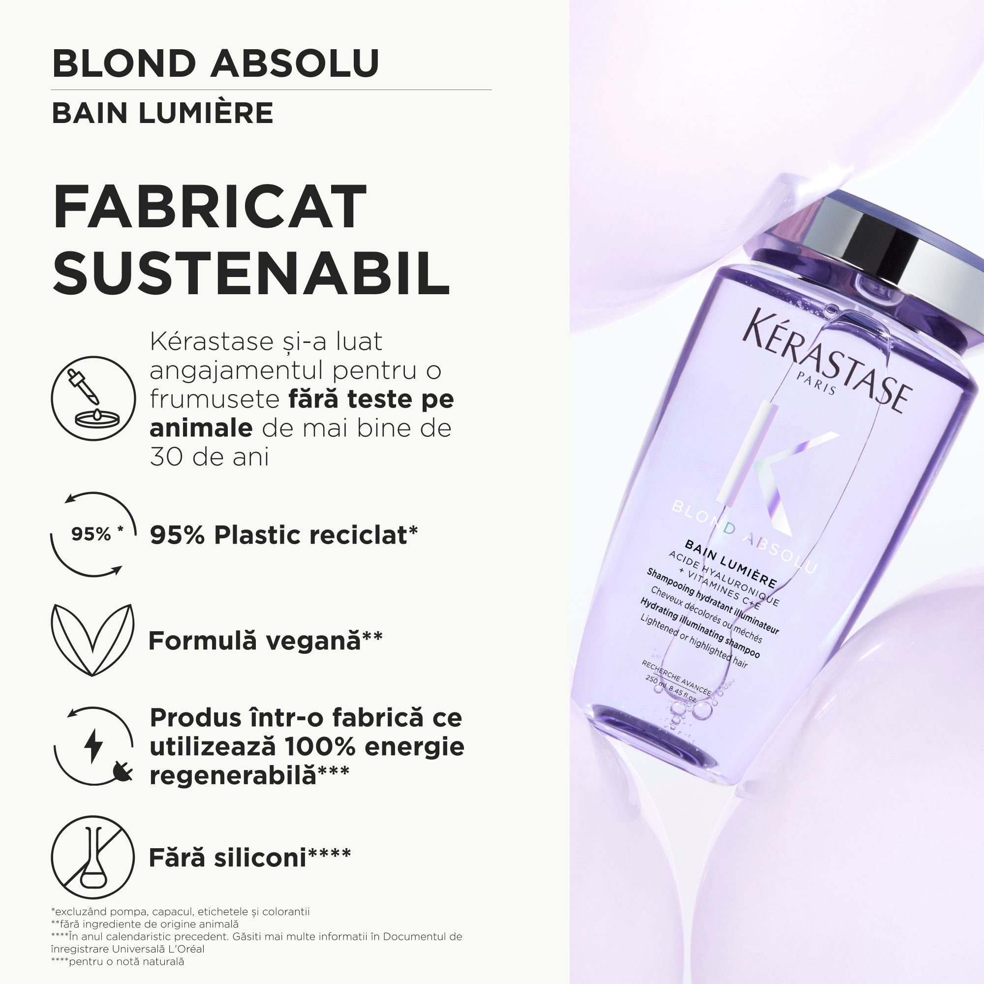 Sampon hidratant iluminator pentru par blond Kerastase Blond Absolu Bain Lumiere  250ml