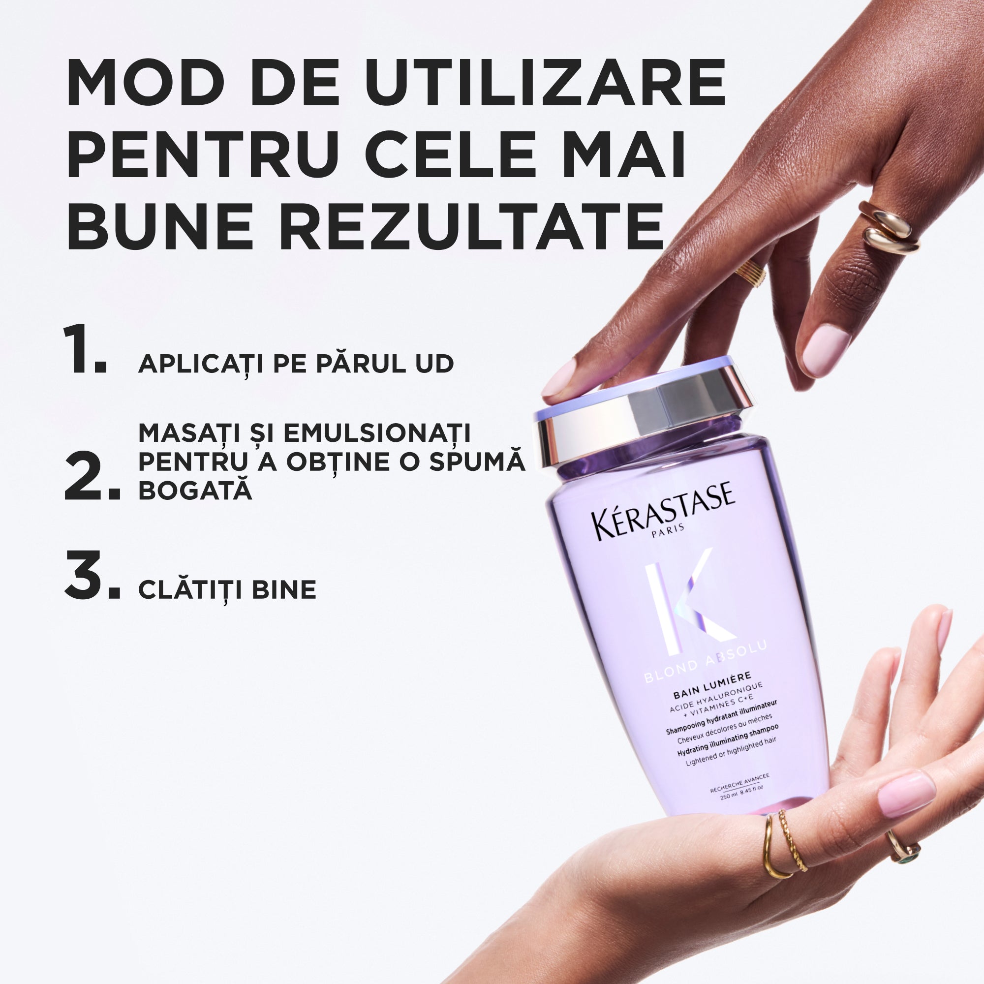 Sampon hidratant iluminator pentru par blond Kerastase Blond Absolu Bain Lumiere  250ml