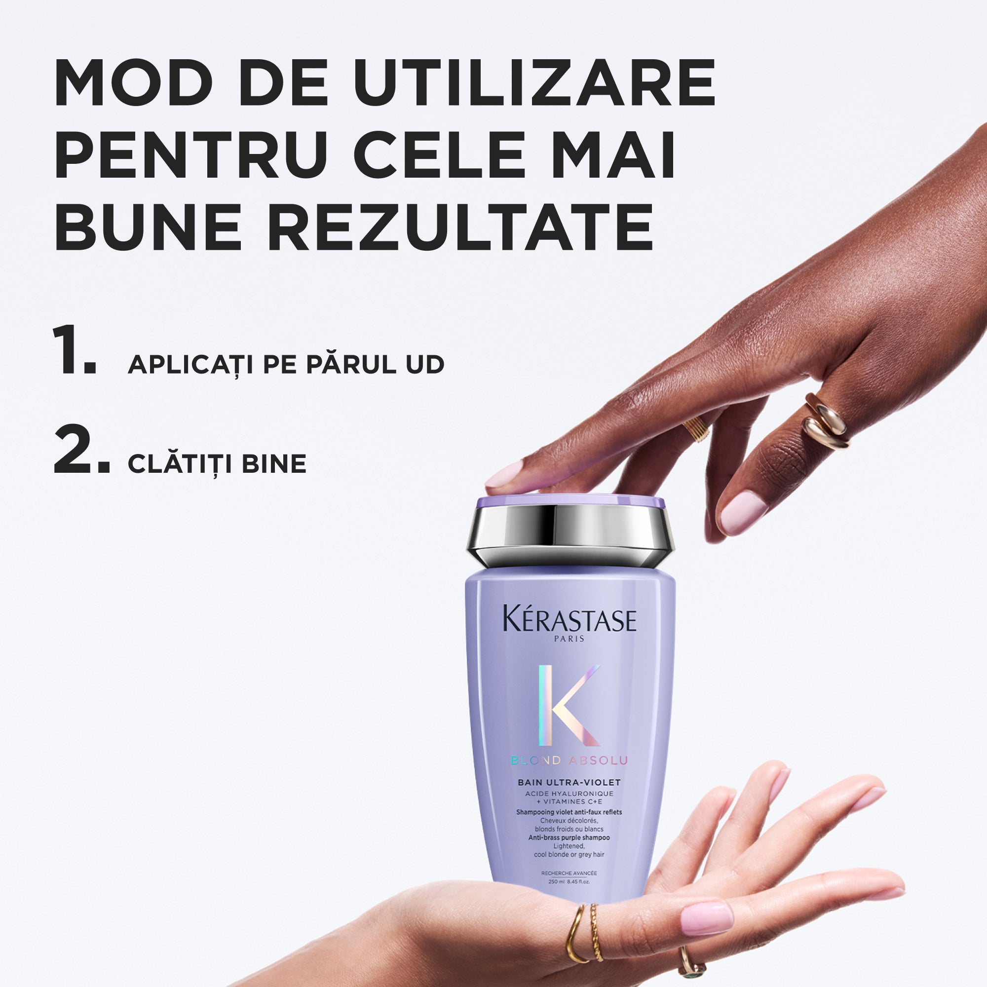 Sampon pentru neutralizarea tonurilor galbene Kerastase Blond Absolu Bain Ultra-Violet 250ml