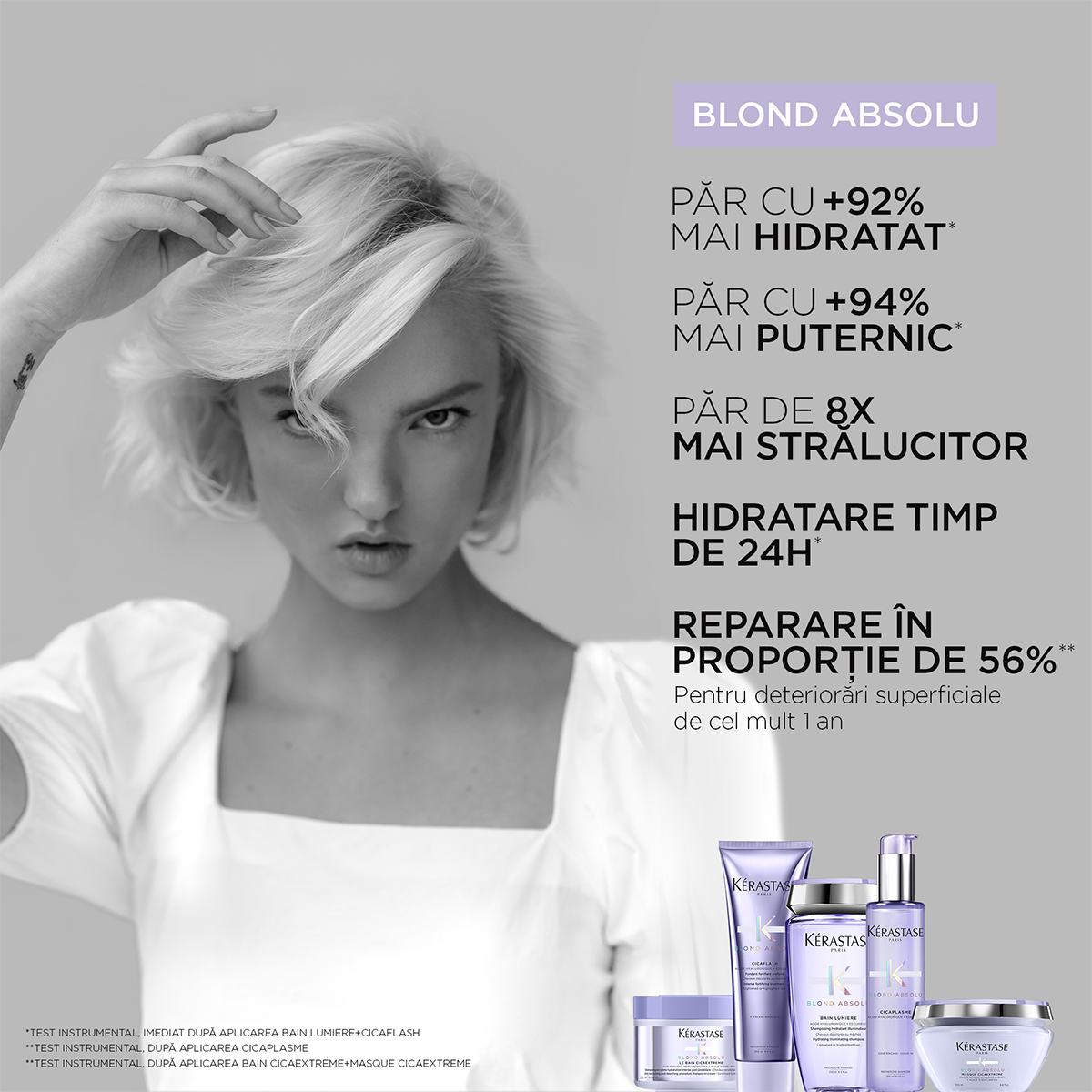 Sampon pentru neutralizarea tonurilor galbene Kerastase Blond Absolu Bain Ultra-Violet 250ml