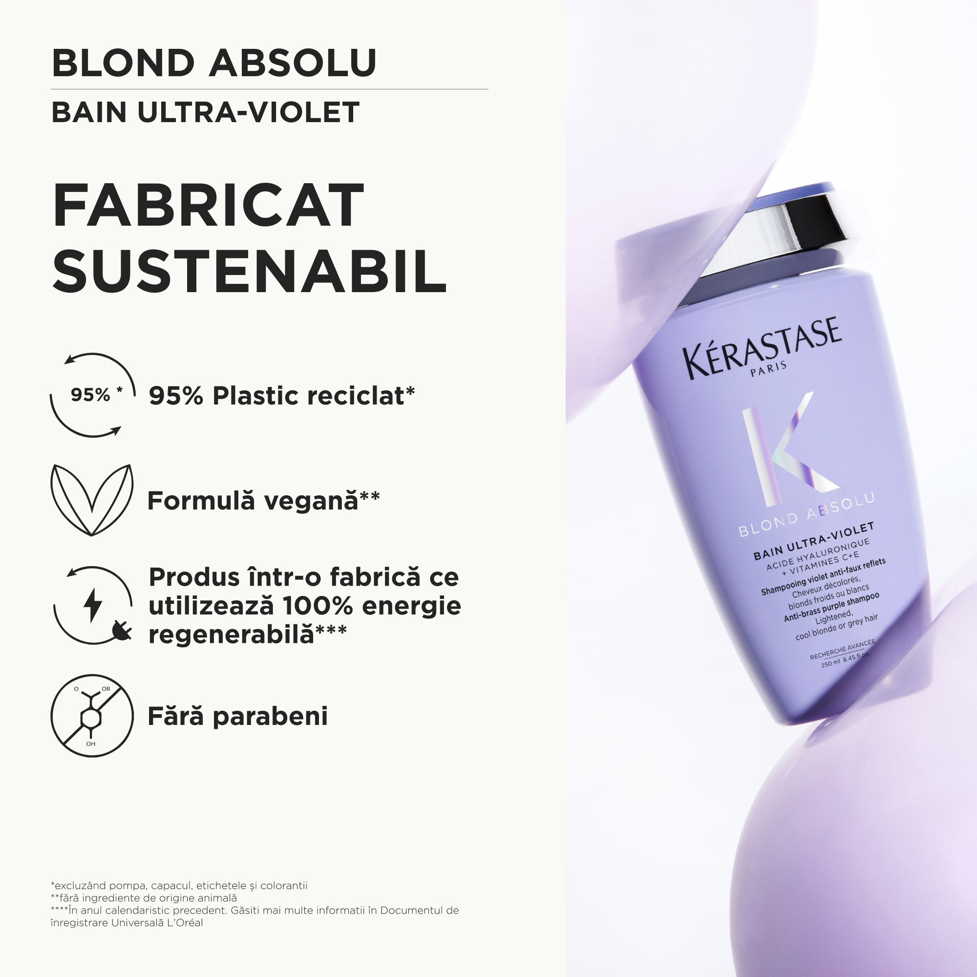 Sampon pentru neutralizarea tonurilor galbene Kerastase Blond Absolu Bain Ultra-Violet 250ml