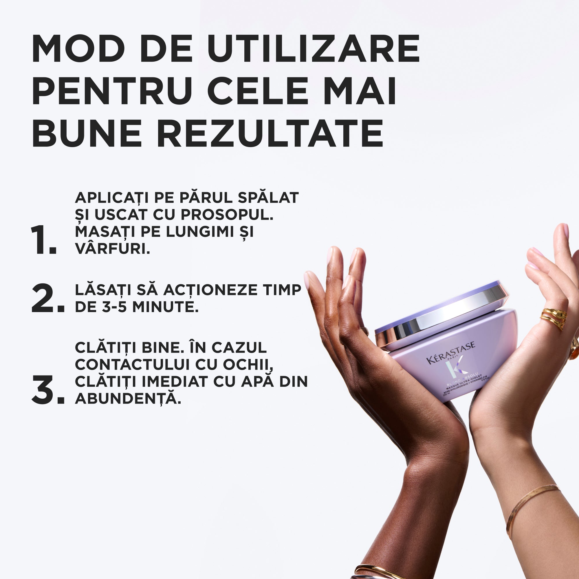 Masca pentru neutralizarea tonurilor galbene Kerastase Blond Absolu Masque Ultra-Violet 200ml