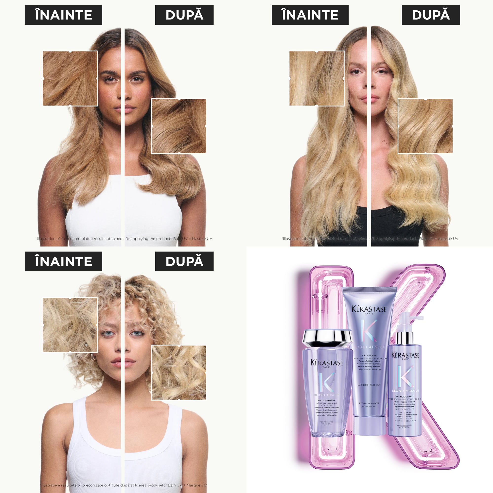 Masca pentru neutralizarea tonurilor galbene Kerastase Blond Absolu Masque Ultra-Violet 200ml