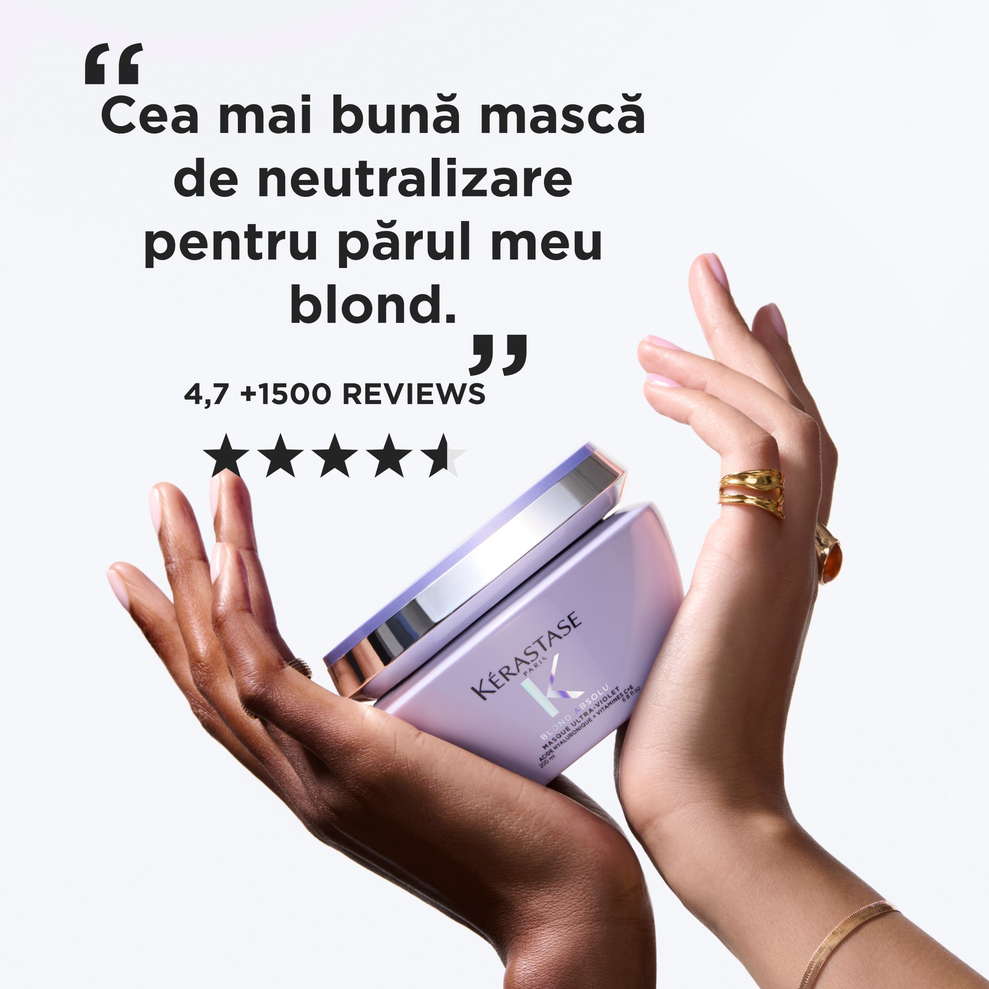 Masca pentru neutralizarea tonurilor galbene Kerastase Blond Absolu Masque Ultra-Violet 200ml