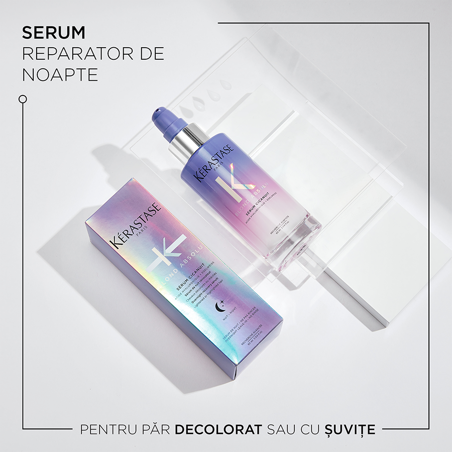 Serum reparare pe timpul noptii Kerastase Blond Absolu Cicanuit Hair Serum 90ml