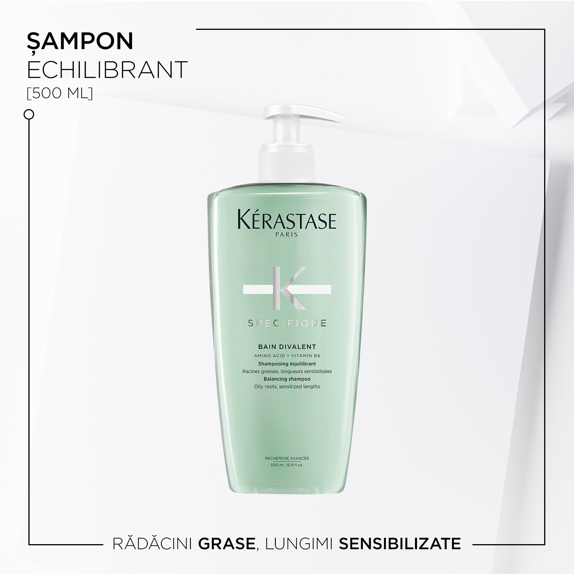 Set 2 x Sampon pentru par gras Kerastase Specifique Bain Divalent 500ml
