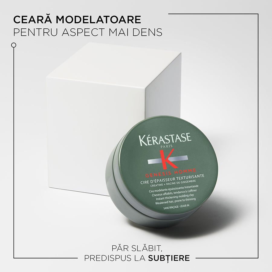 Ceara modelatoare pentru par slabit Kerastase Genesis Homme Cire 75ml