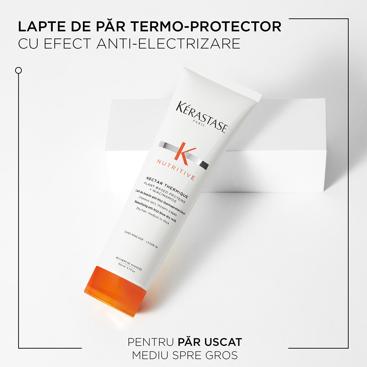 Lapte de par termo-protector, anti-electrizant pentru parul uscat Kerastase Nutritive Nectar Thermique 150ml