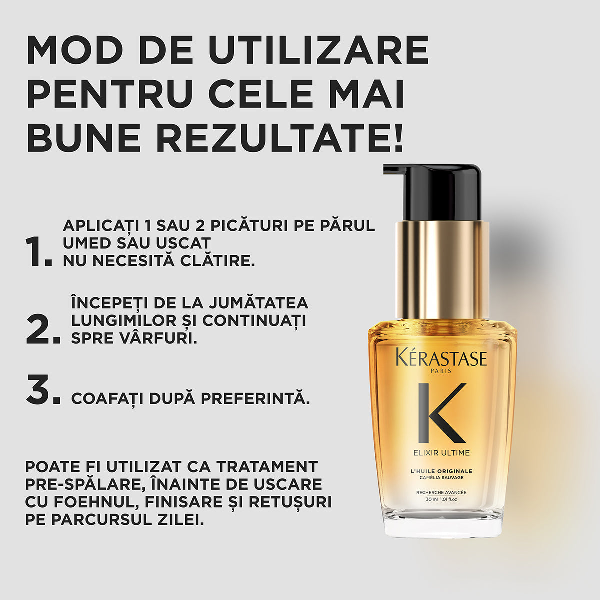 Ulei de par pentru stralucire Kerastase Elixir Ultime Huile Originale 30ml