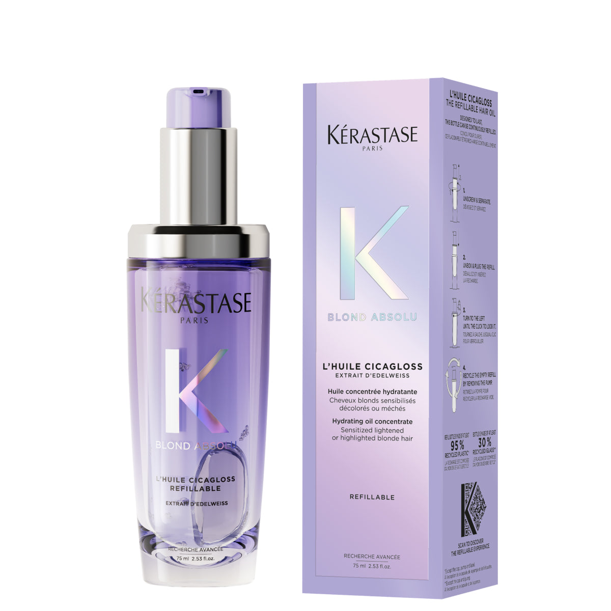 Ulei pentru par blond Kerastase Blond Absolu Huile Cicagloss 75ml