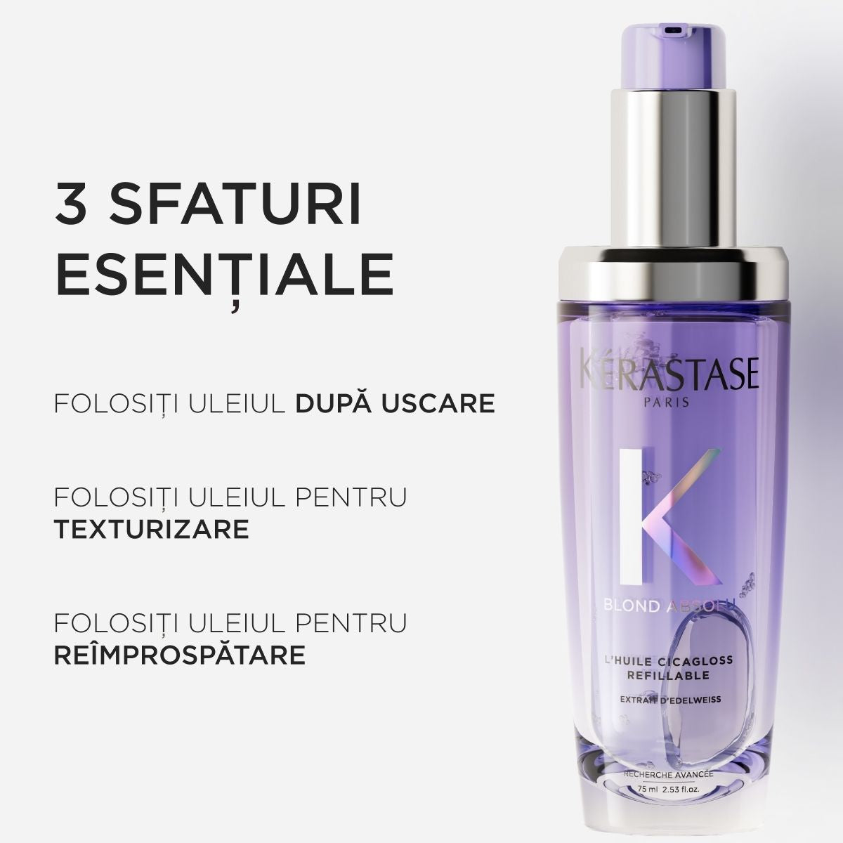 Ulei pentru par blond Kerastase Blond Absolu Huile Cicagloss 75ml