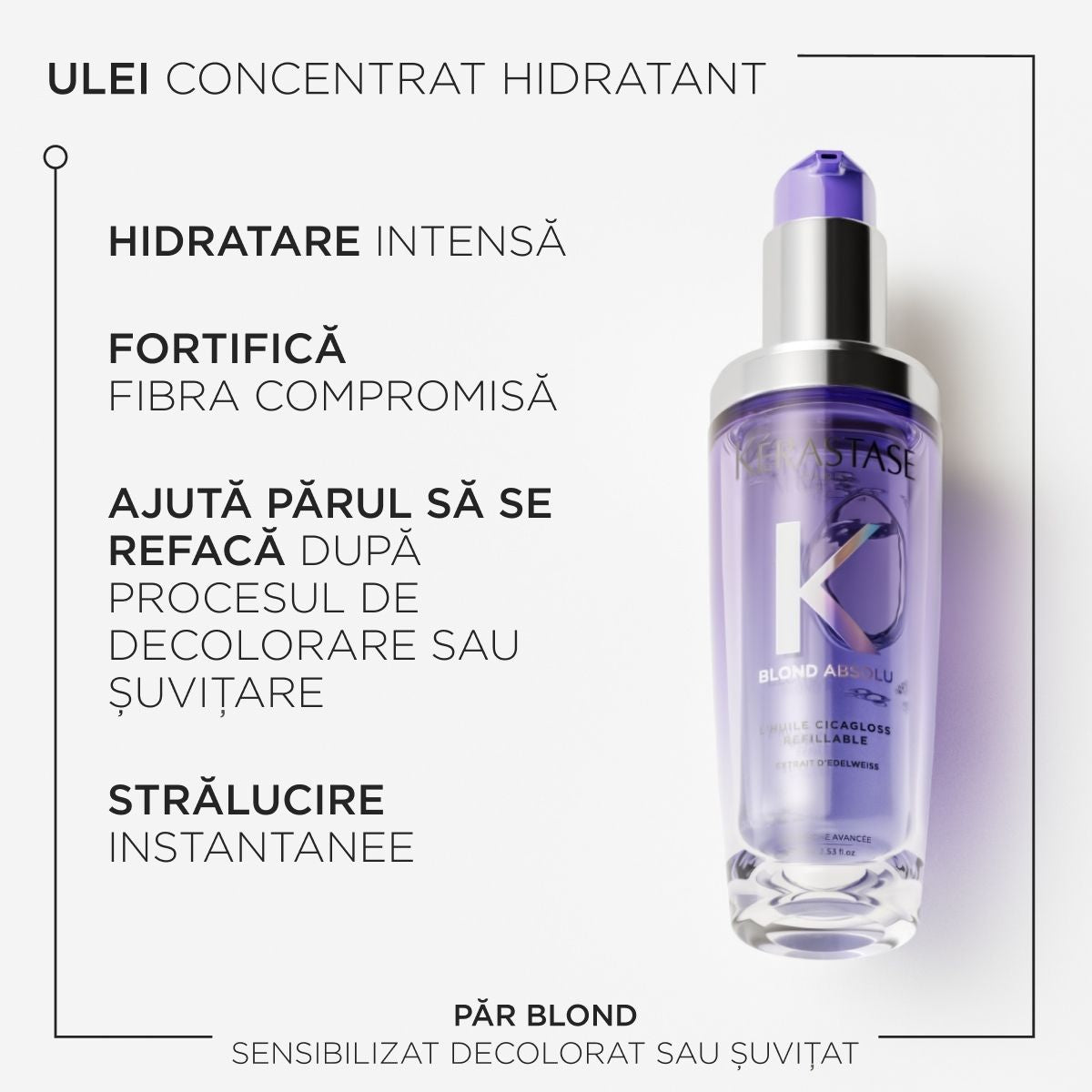 Ulei pentru par blond Kerastase Blond Absolu Huile Cicagloss 75ml