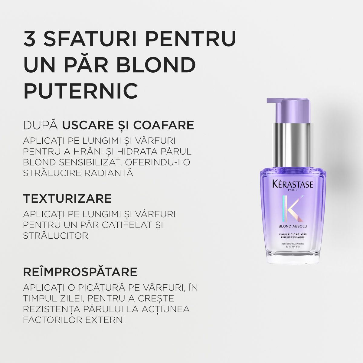 Ulei pentru par blond Kerastase Blond Absolu Huile Cicagloss 30ml