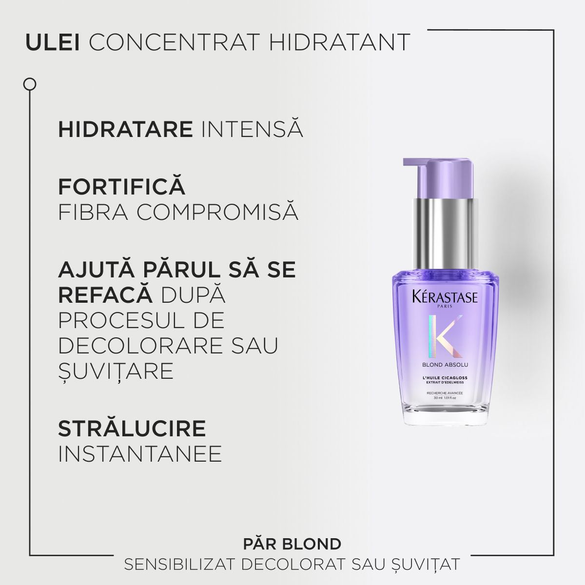 Ulei pentru par blond Kerastase Blond Absolu Huile Cicagloss 30ml