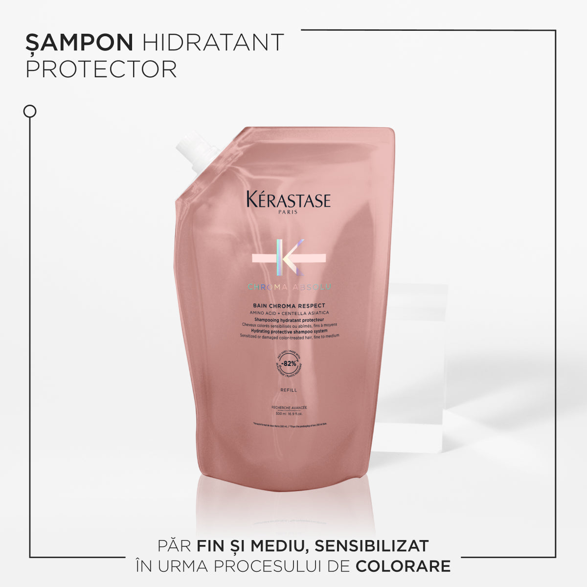 Rezerva Sampon Kerastase Chroma Respect pentru par vopsit 500ml