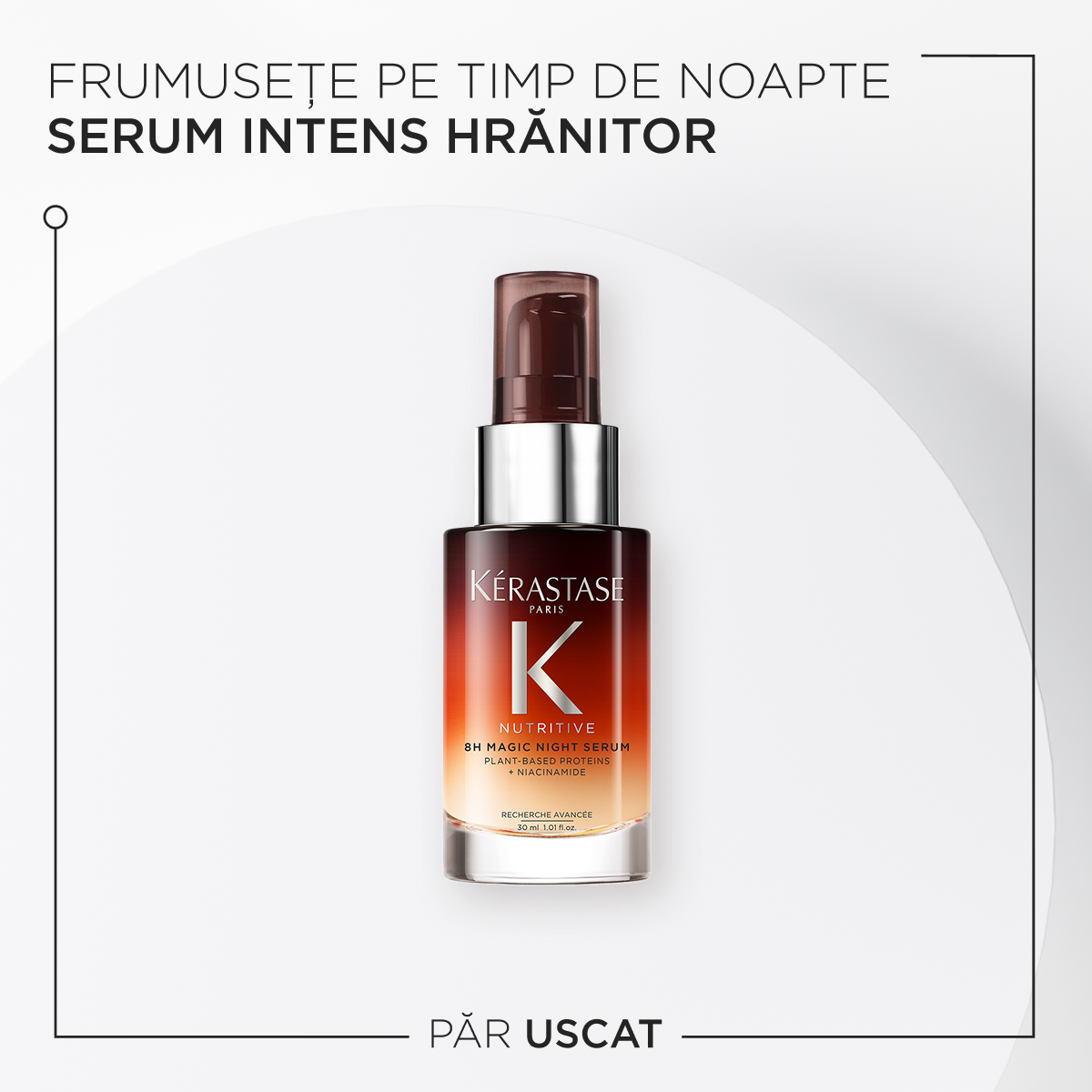 Serum de noapte pentru par uscat Kérastase Nutritive 8H Magic Night Serum 30 ml