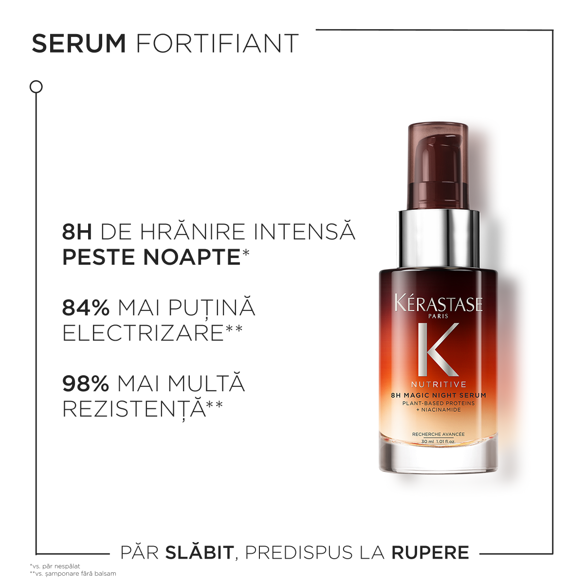 Serum de noapte pentru par uscat Kérastase Nutritive 8H Magic Night Serum 30 ml