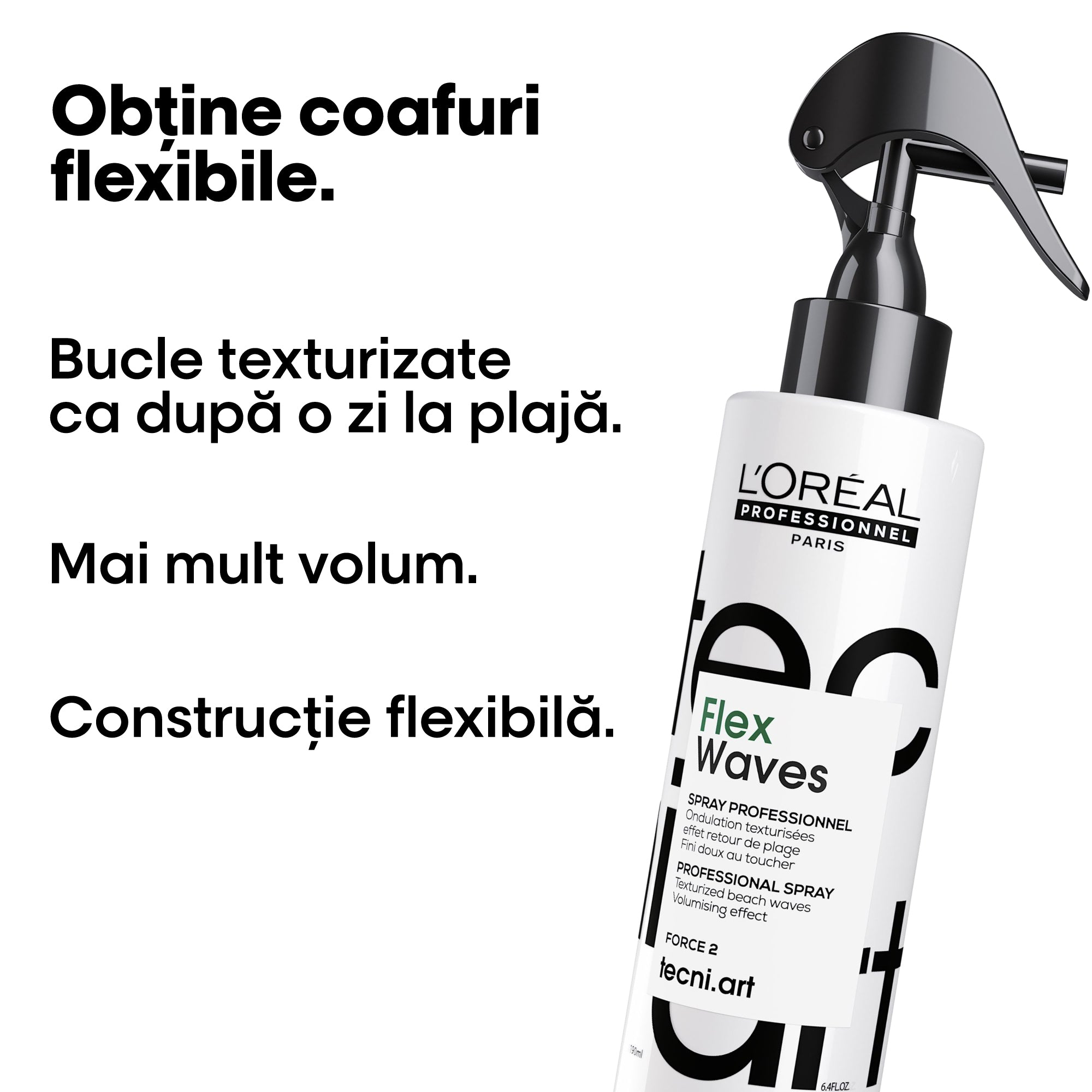 Spray de styling profesional pentru bucle L’Oreal Professionnel Tecni.Art Flex Waves 190ml