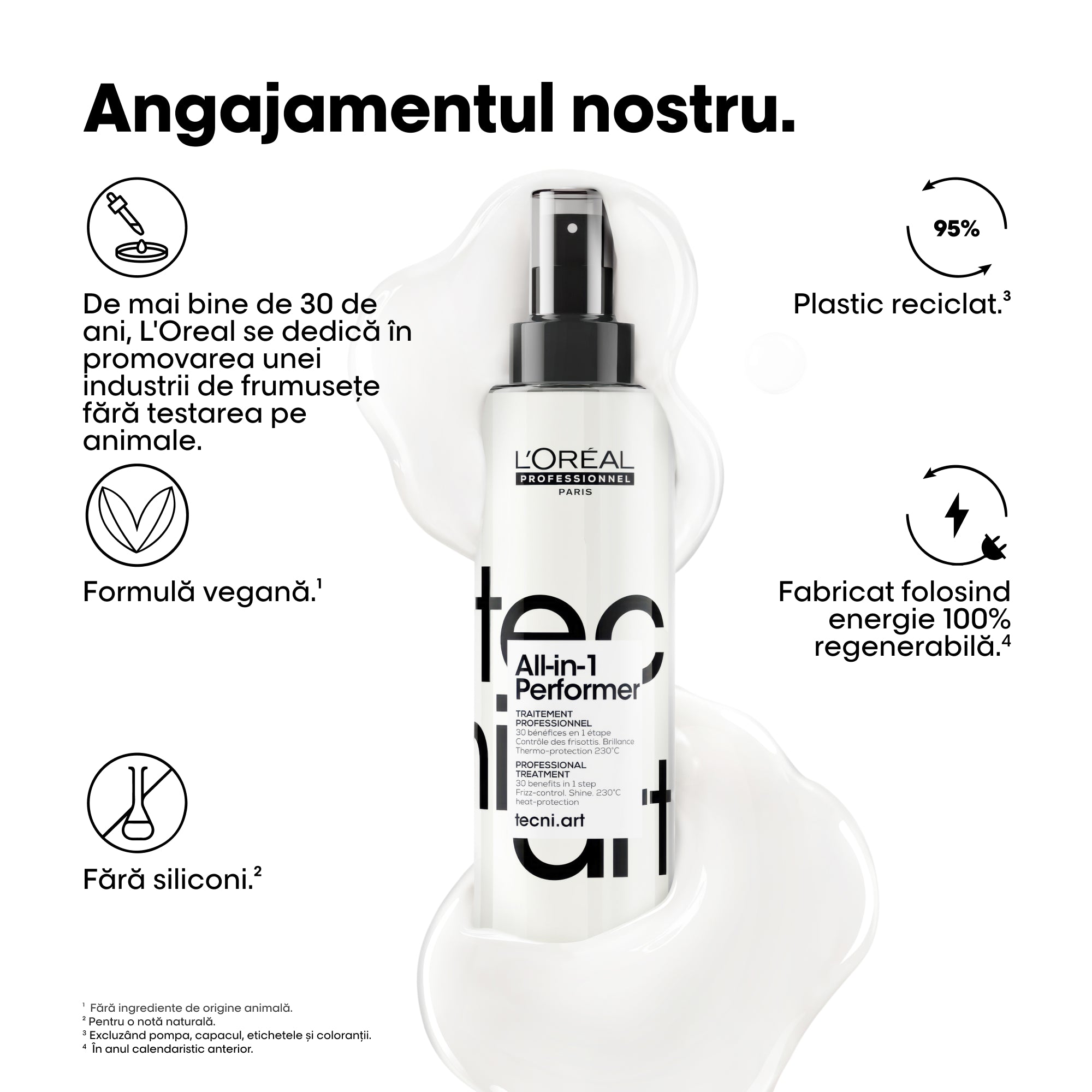 Tratament profesional pentru par, fara clatire L’Oreal Professionnel Tecni.Art All-in-1 Performer 190ml