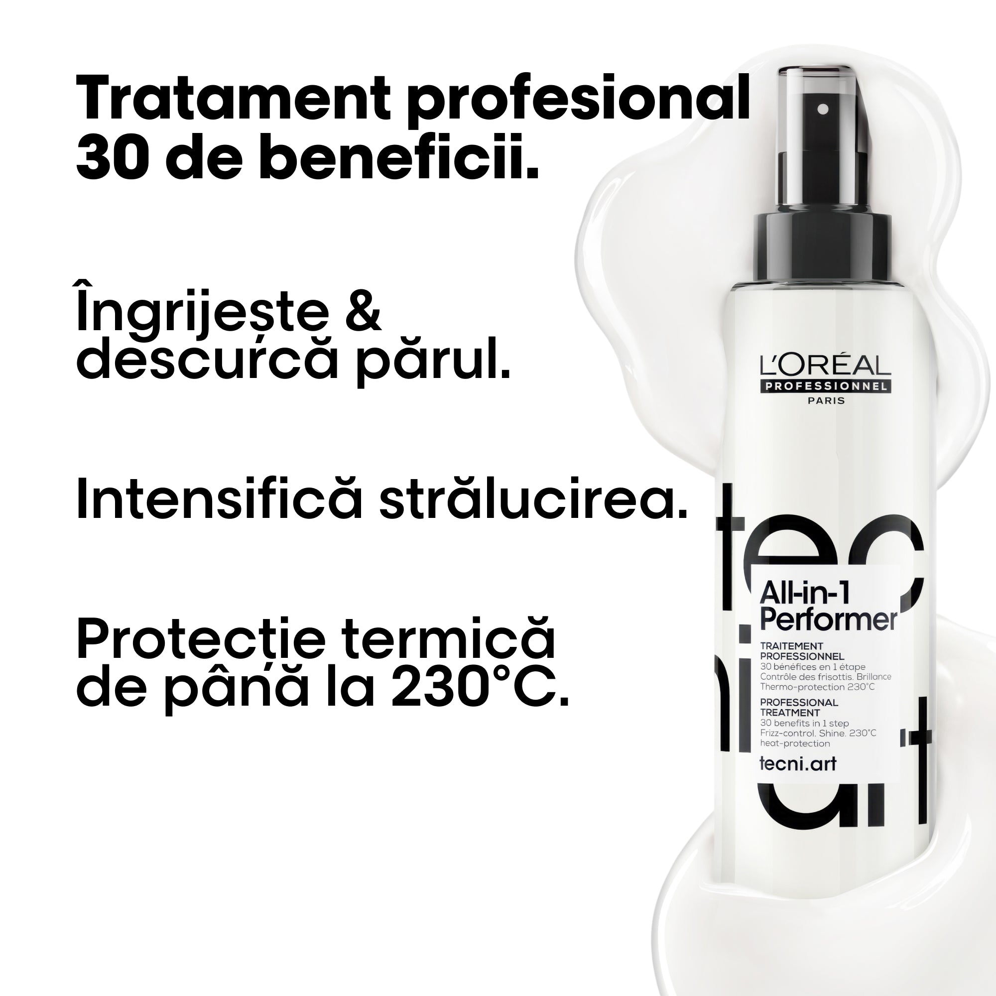 Tratament profesional pentru par, fara clatire L’Oreal Professionnel Tecni.Art All-in-1 Performer 190ml
