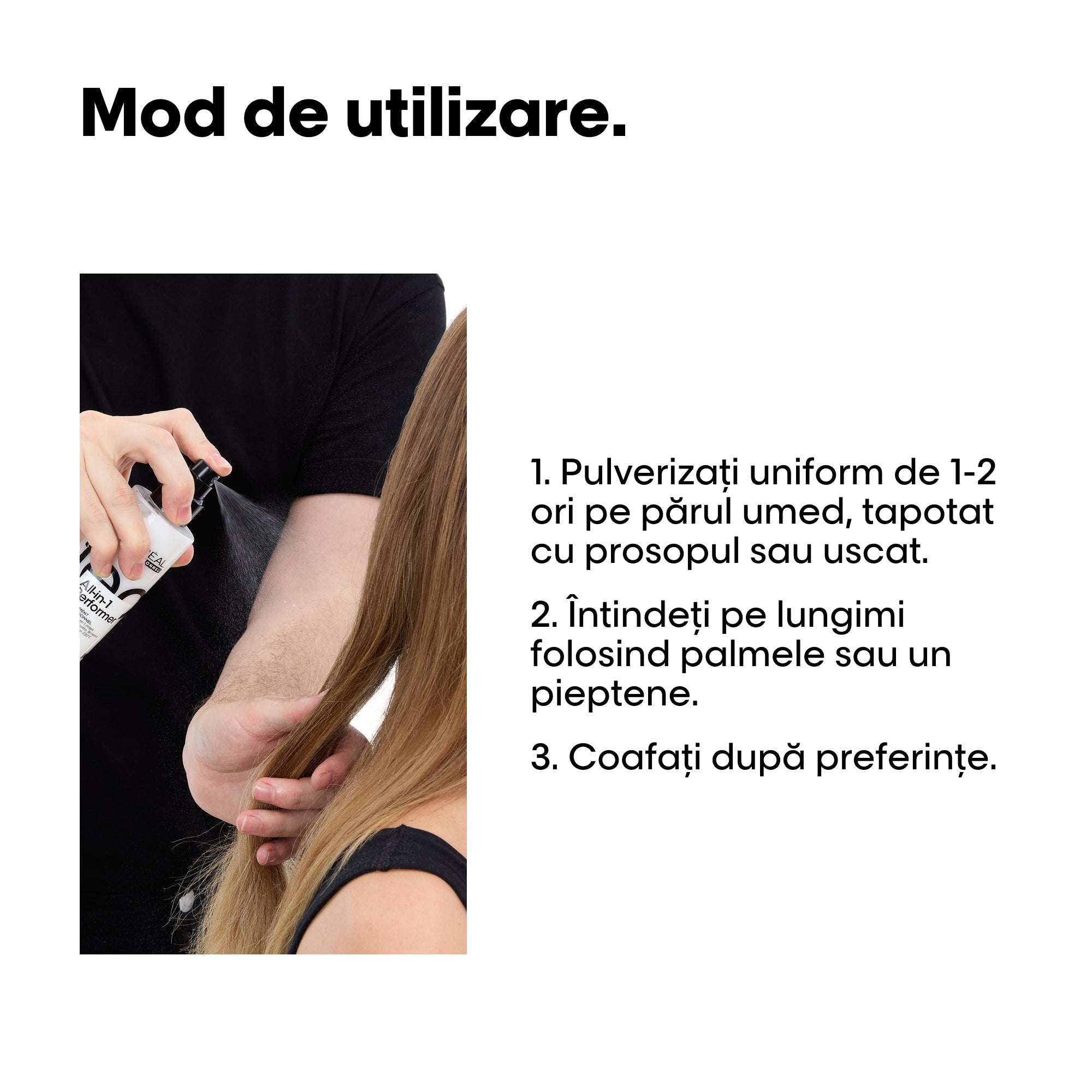 Tratament profesional pentru par, fara clatire L’Oreal Professionnel Tecni.Art All-in-1 Performer 190ml