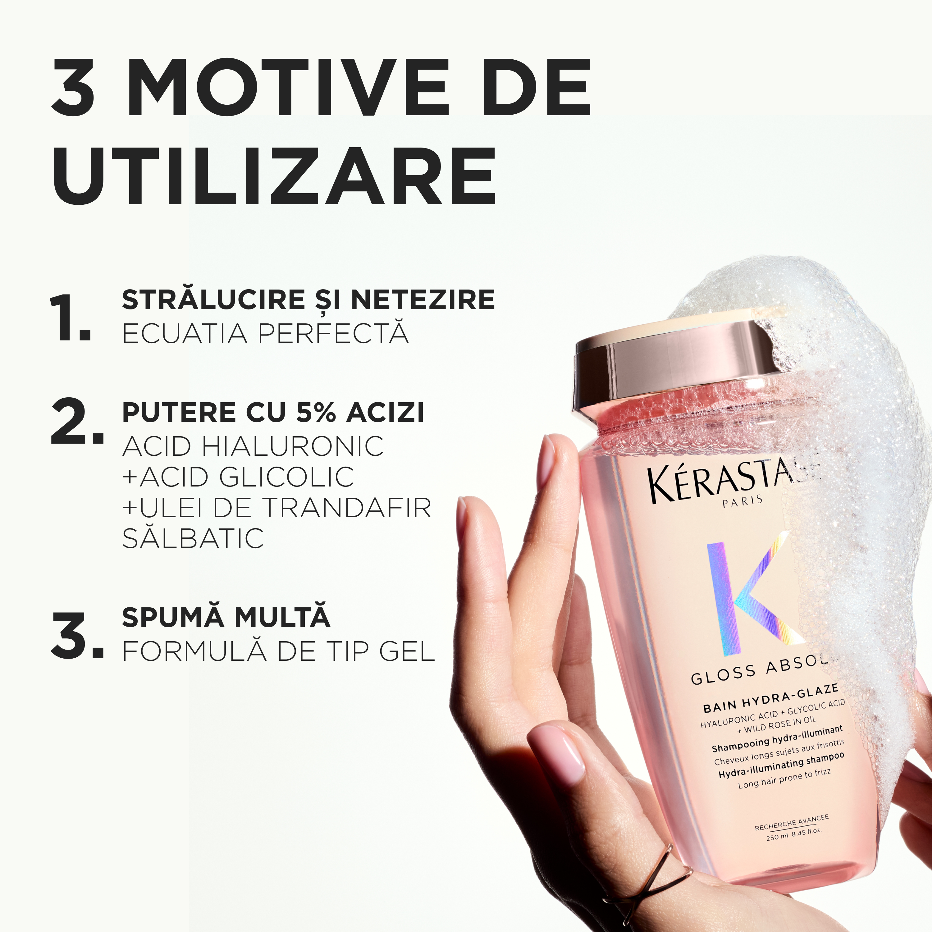 Sampon hidratant Kerastase Gloss Absolu Bain Hydra-Glaze 250ml