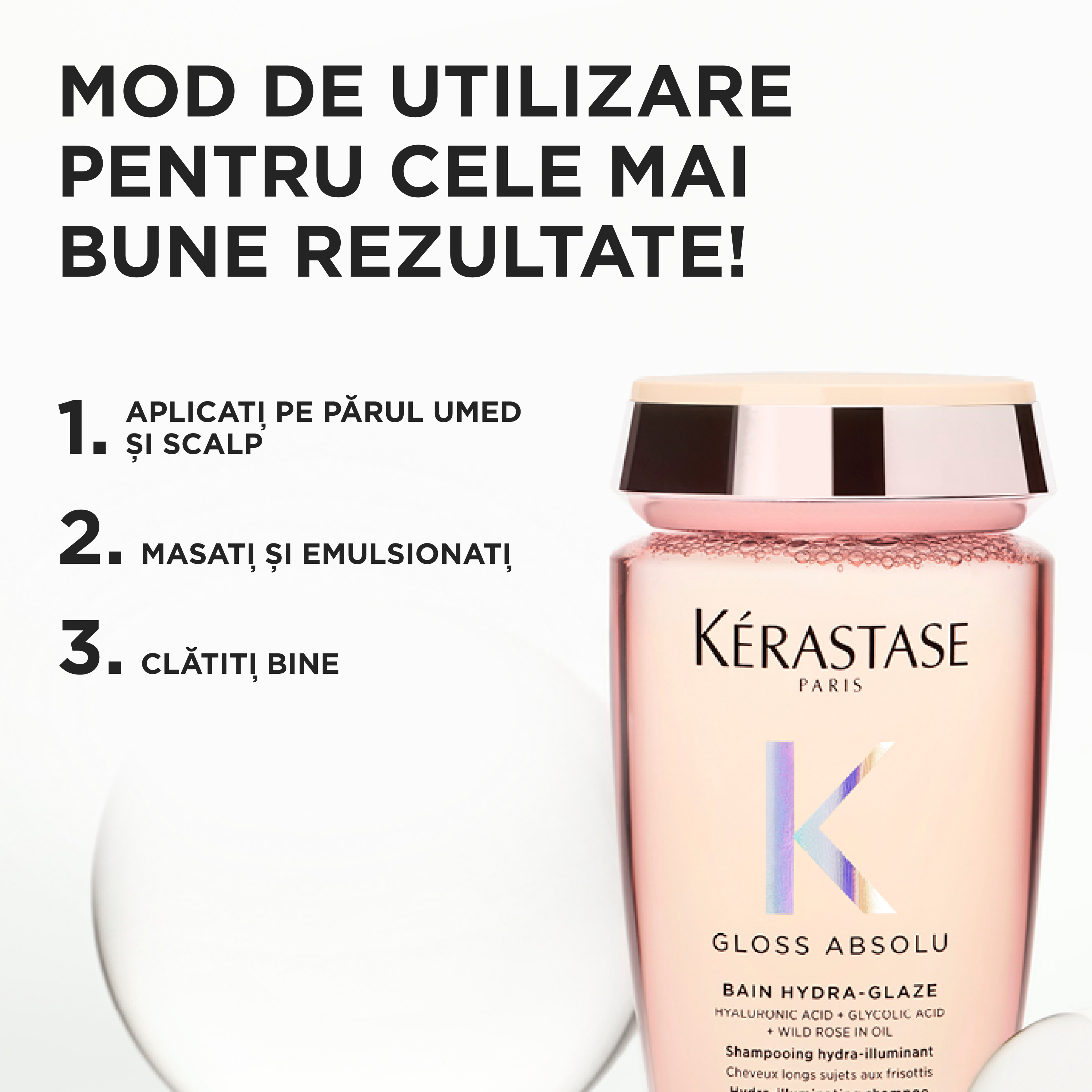 Sampon hidratant Kerastase Gloss Absolu Bain Hydra-Glaze 250ml