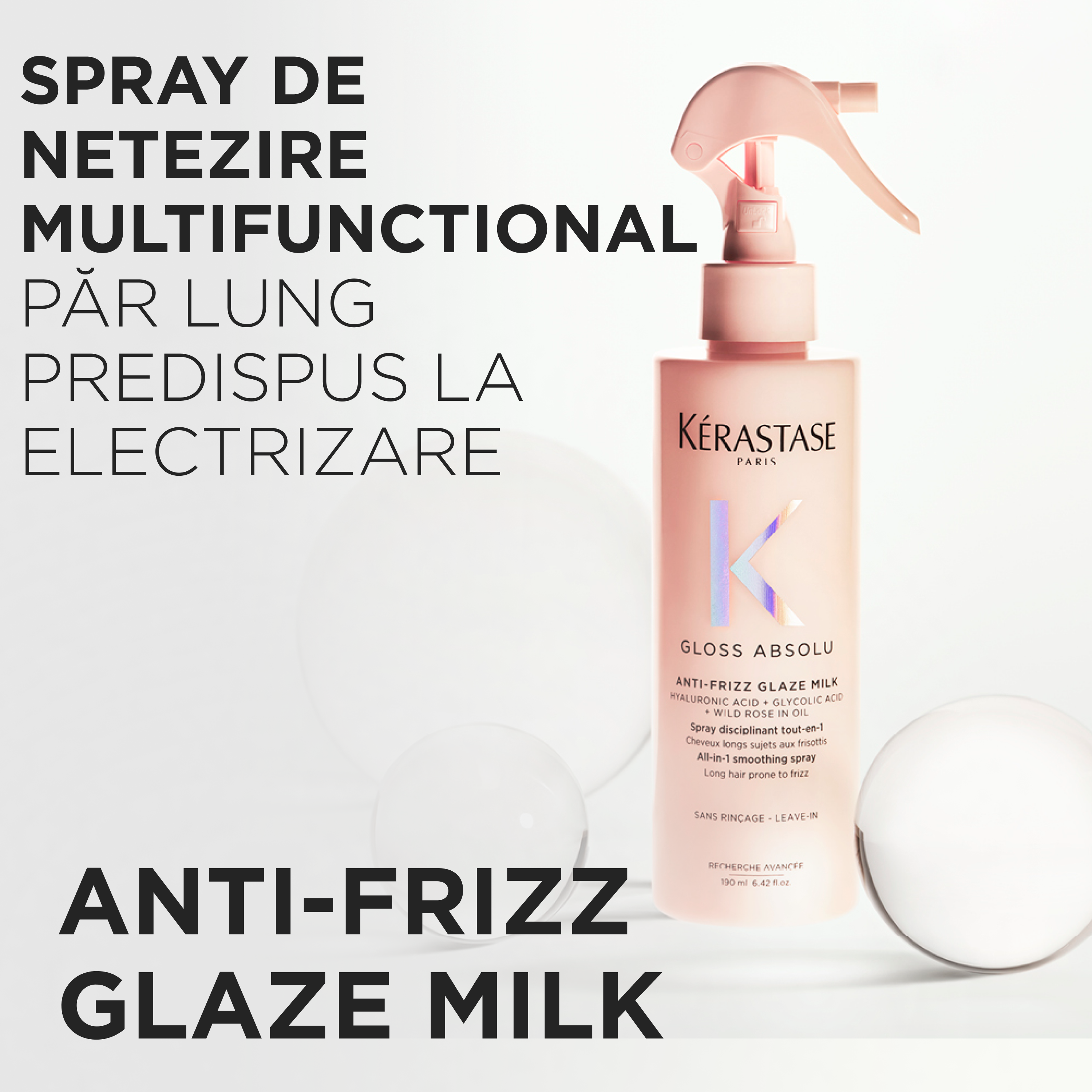 Spray multifunctional Kerastase Gloss Absolu Anti-Frizz Glaze Milk 190ml