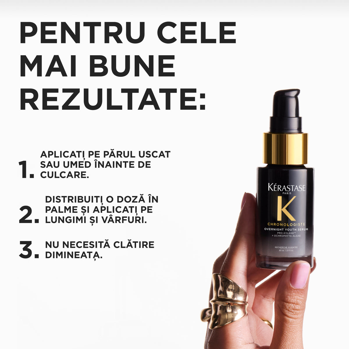 Ser de noapte cu efect de reîntinerire Kérastase Chronologiste Overnight Youth Serum 30ml
