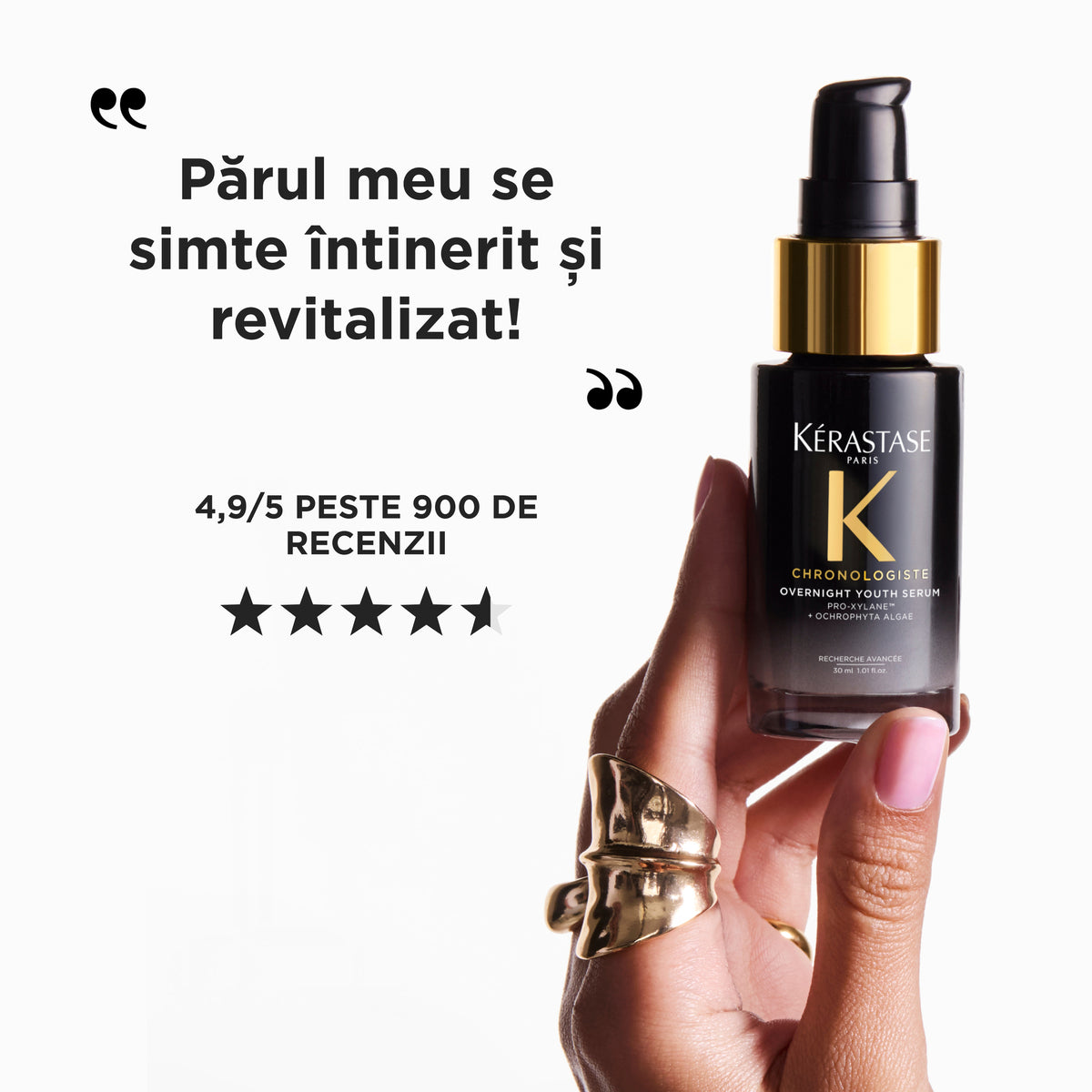 Ser de noapte cu efect de reîntinerire Kérastase Chronologiste Overnight Youth Serum 30ml