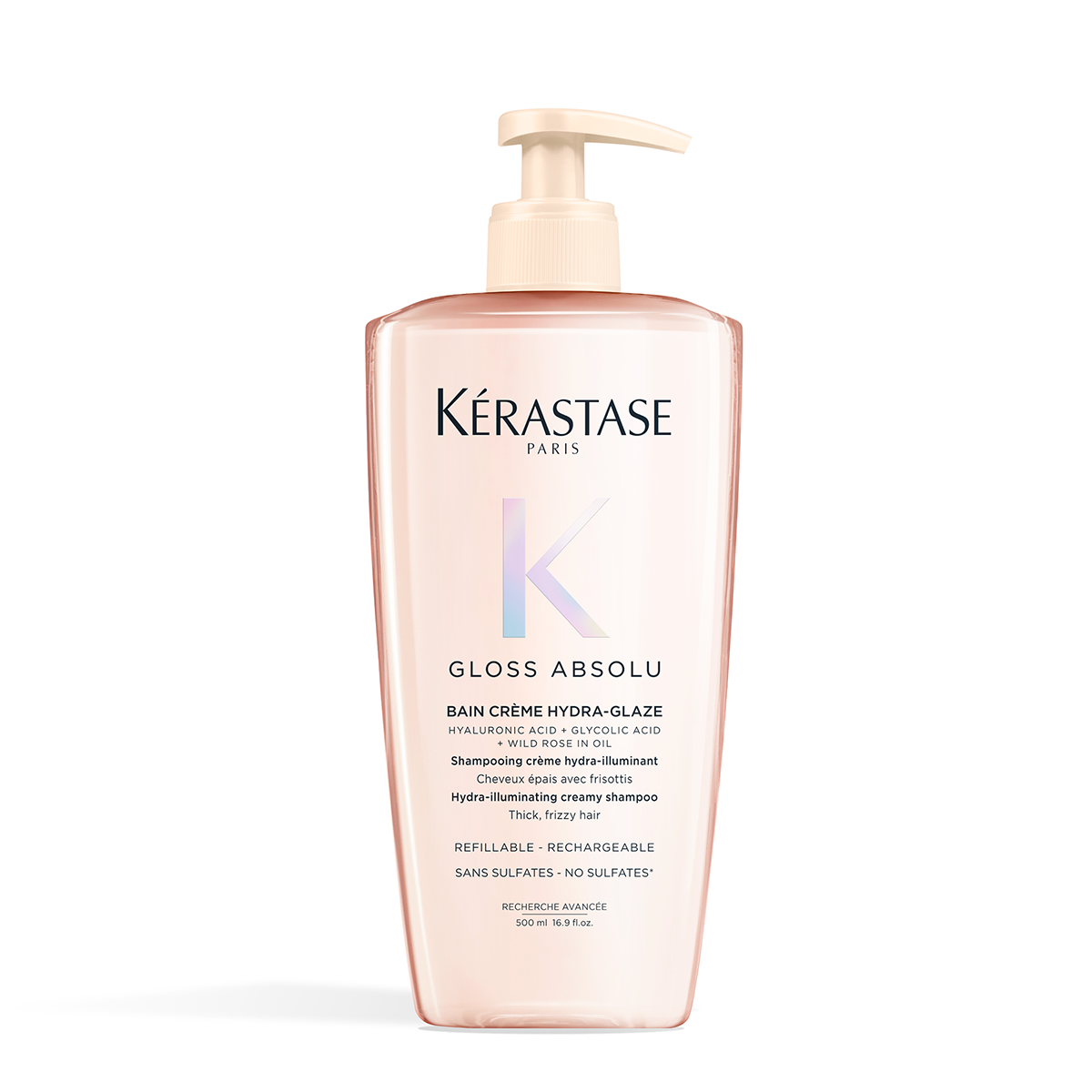 Sampon Kérastase Gloss Absolu Bain Crème Hydra-Glaze pentru par gros predispus la electrizare 500 ml