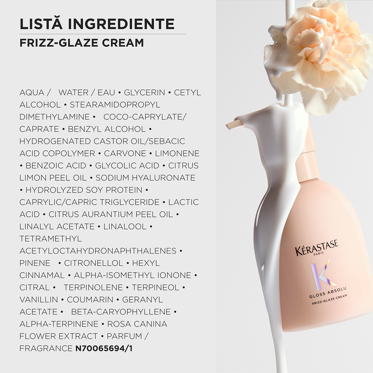 Leave-in cremos anti-frizz Kérastase Gloss Absolu pentru par gros predispus la electrizare 240 ml