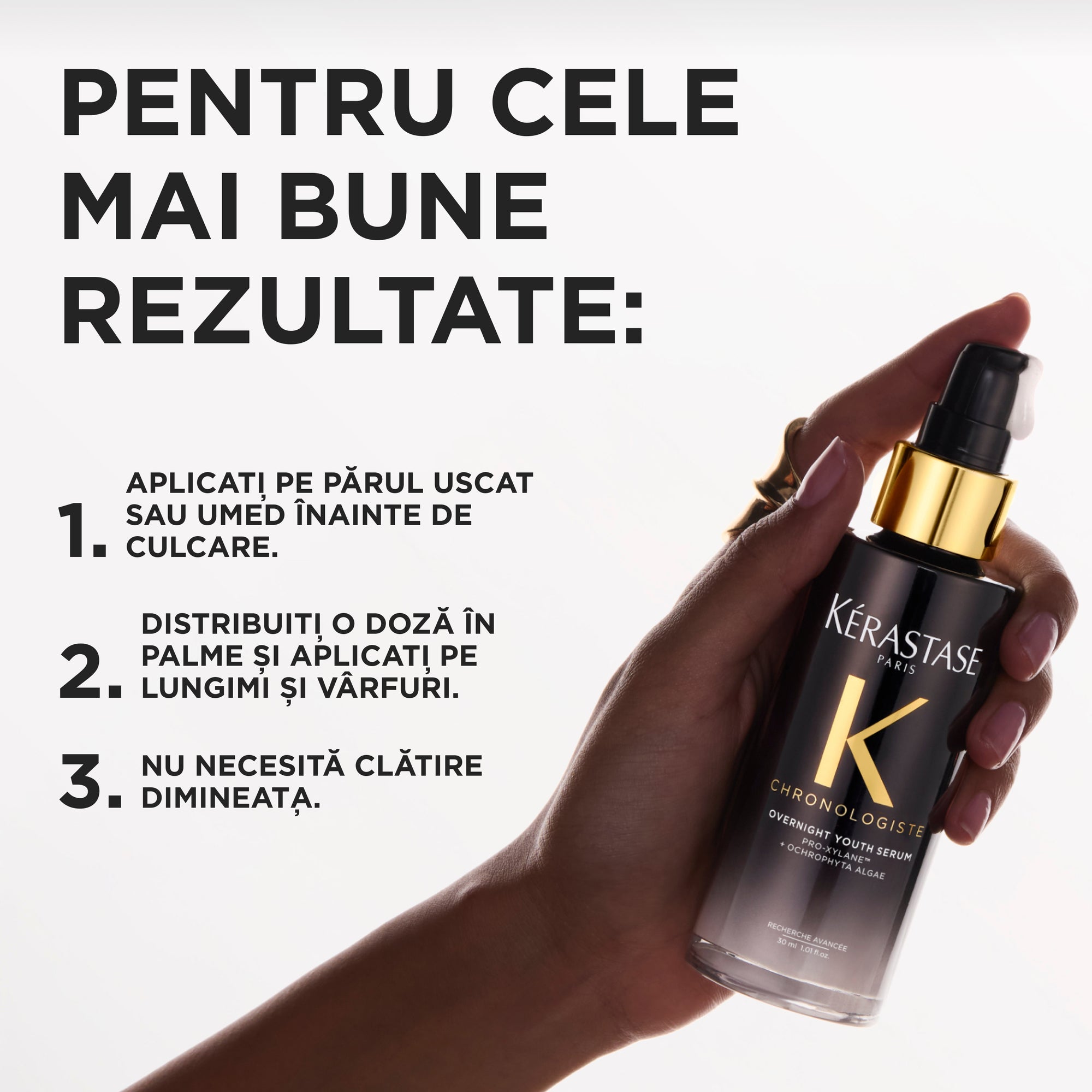 Ser de noapte cu efect de reîntinerire Kérastase Chronologiste Overnight Youth Serum 90ml