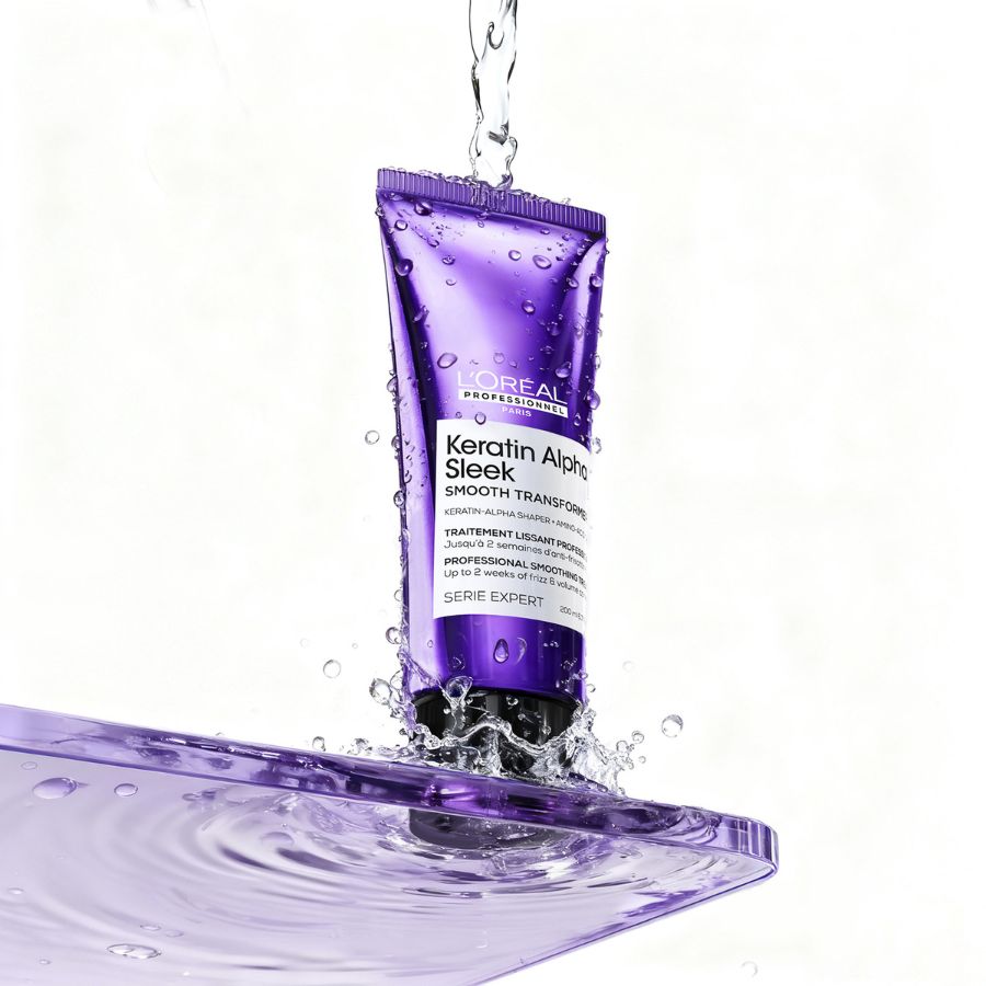 Crema-tratament profesionala pentru par matasos L’Oreal Professionnel Serie Expert Keratin Alpha Sleek 200ml