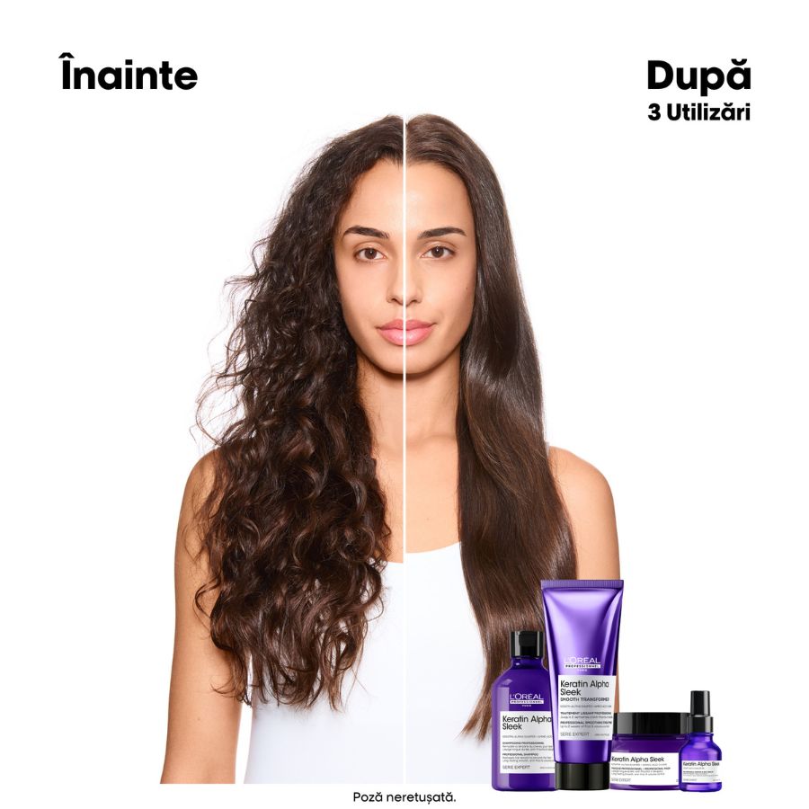 Serum profesional pentru par matasos L’Oreal Professionnel Serie Expert Keratin Alpha Sleek 50ml