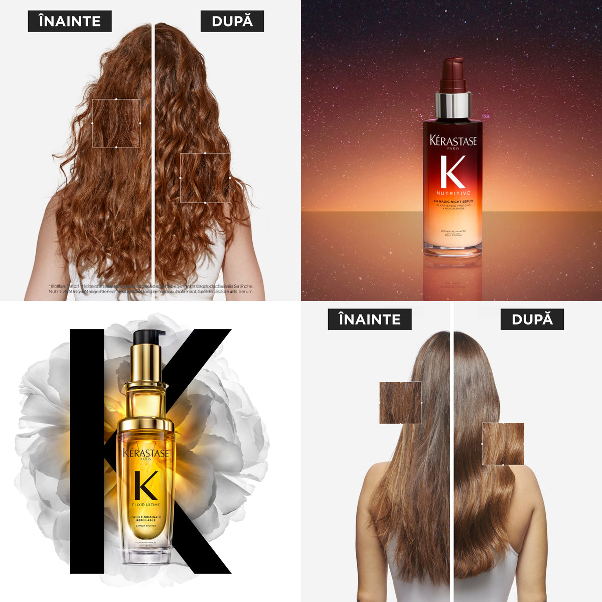 Set Kérastase MINI EMBLEMATIC Spring 2026 Serum Elixir Ultime L’HUILE ORIGINALE 30 ml + 8H MAGIC NIGHT SERUM 30 ml