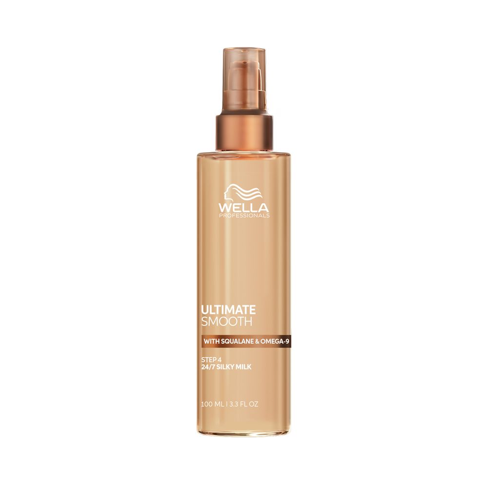 Lapte de Par Leave-in cu Protectie Termica, UV si Efect Anti-frizz - Wella Professionals Ultimate Smooth 24/7 Silky Milk pentru Par Matasos si Neted, 100 ml