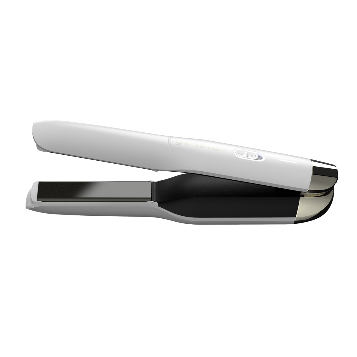 Placa de par profesionala fara fir cu tehnologie Hybrid Co-Lithium GHD Unplugged, Alb