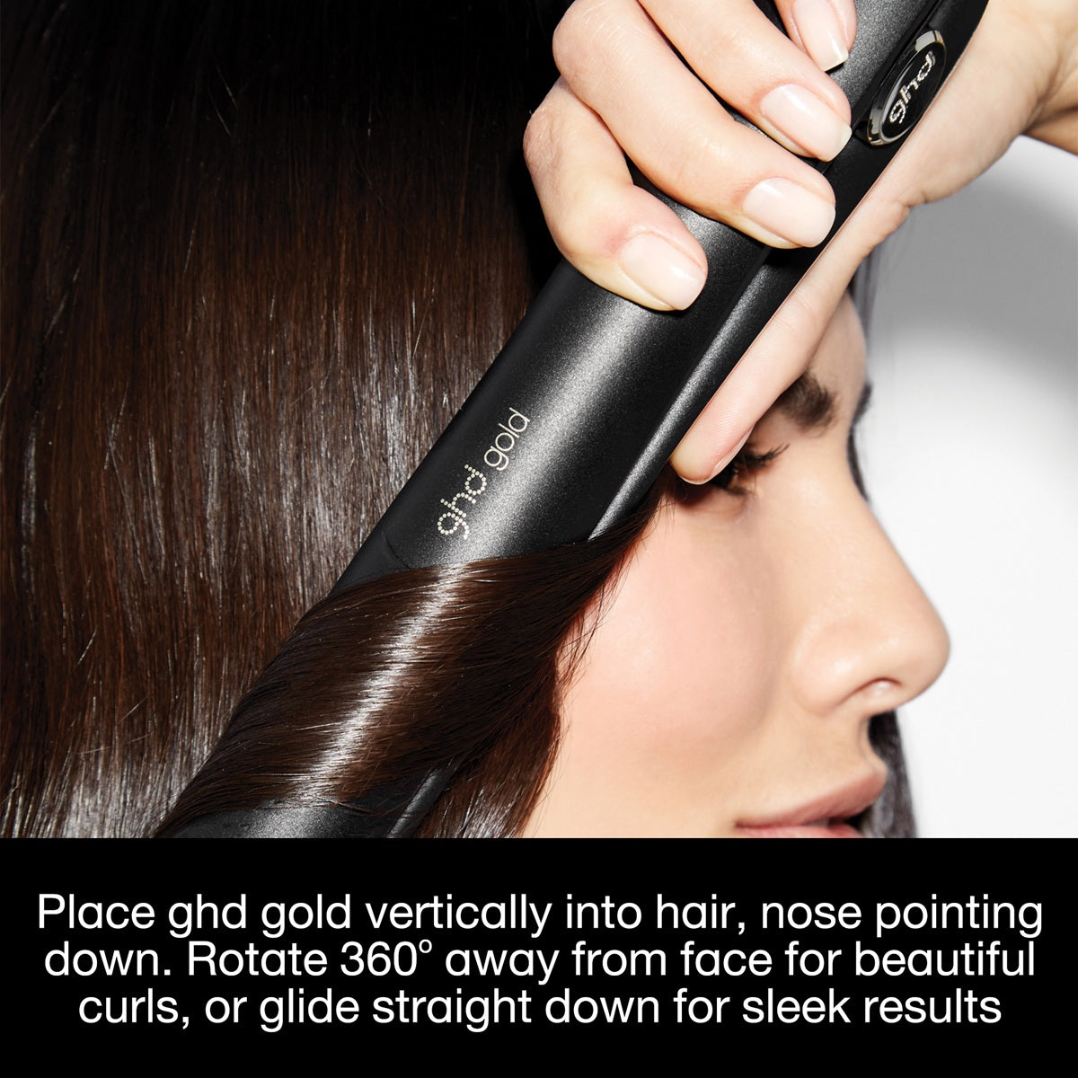 Placa de par profesionala cu tehnologia Dual-Zone GHD Gold, Negru