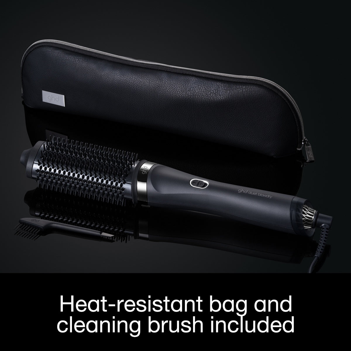 Perie de par electrica profesionala 2-in-1 pentru uscare si coafare GHD Duet Blowdry, Negru