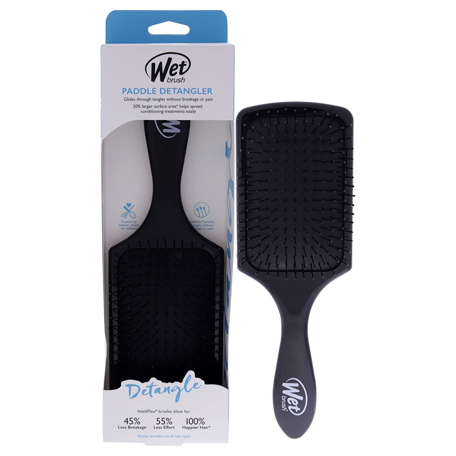 Perie de par Wet Brush Paddle Detangler Black