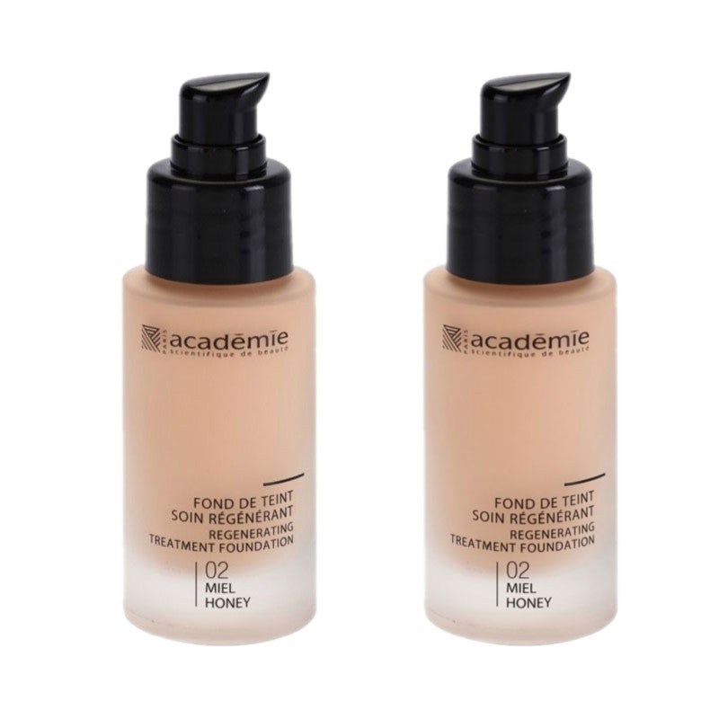 Set 2x Fond de ten cu efect regenerant Academie 02 Honey 30ml