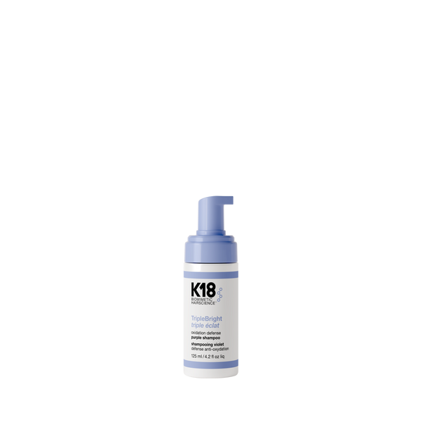 Sampon violet K18 Triple Bright Oxidation Defense, pentru neutralizarea tonurilor galbene, 125ml